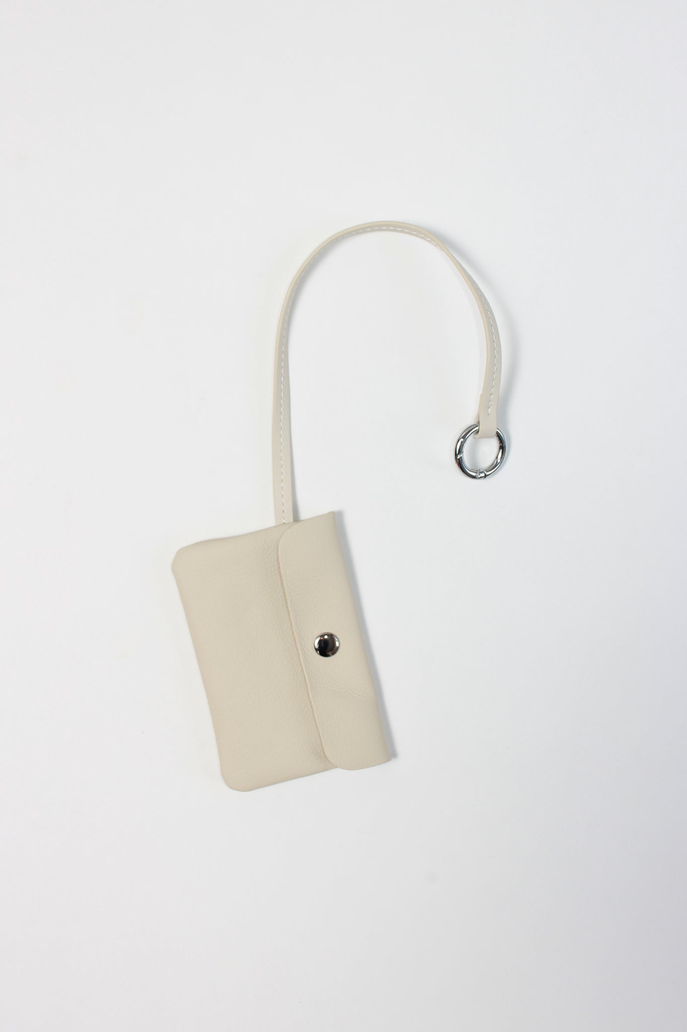 Double Zipper Shoulder Bag in Ivory