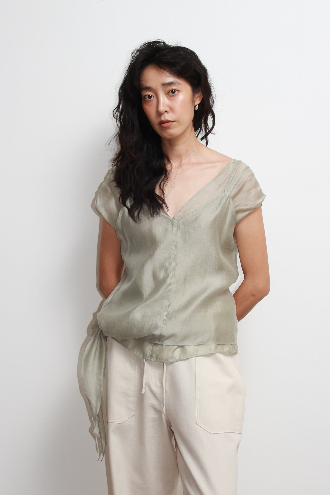 Cloud Sleeveless Shirt Set