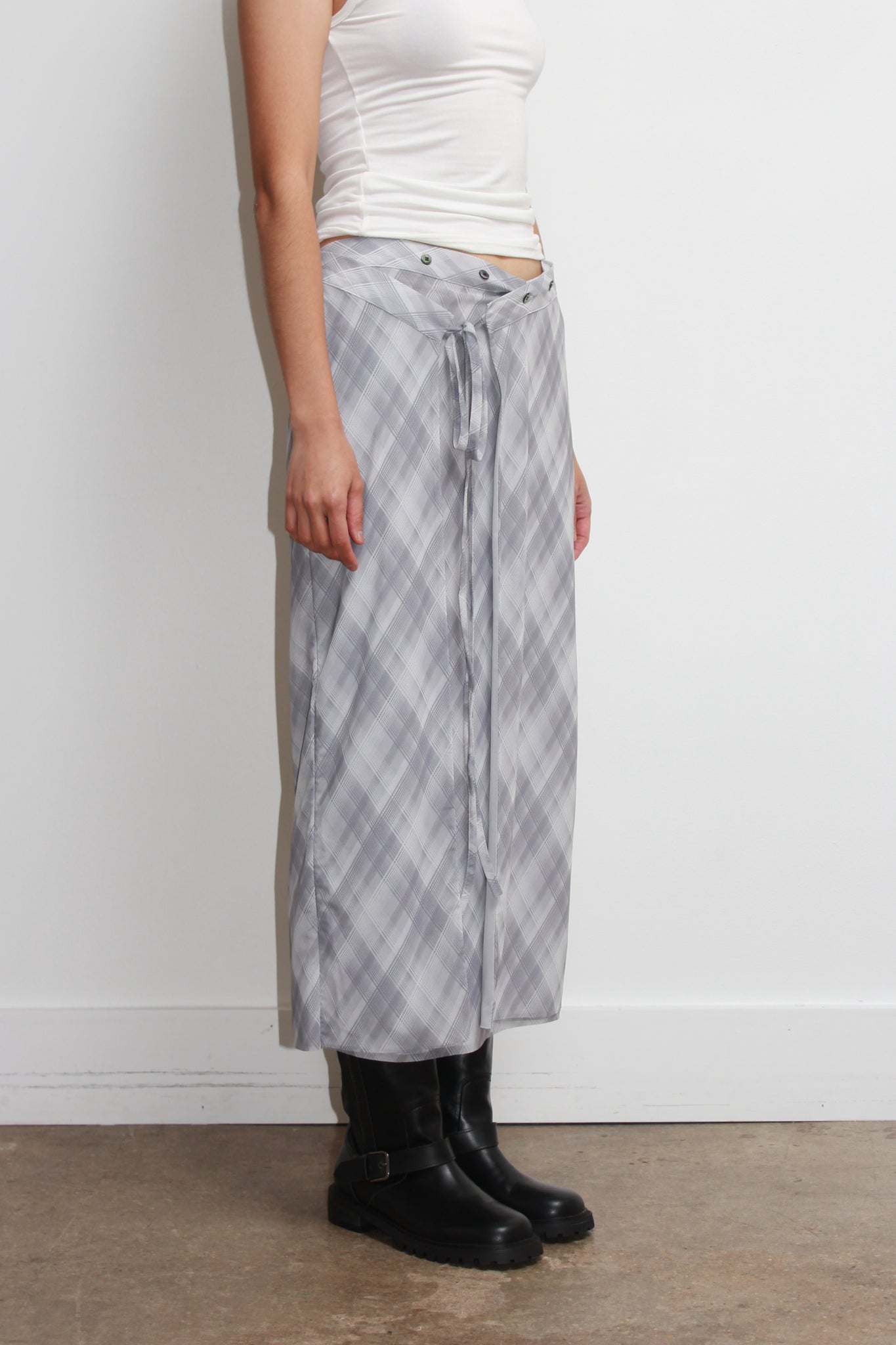 Touch Plaid Wrap Skirt