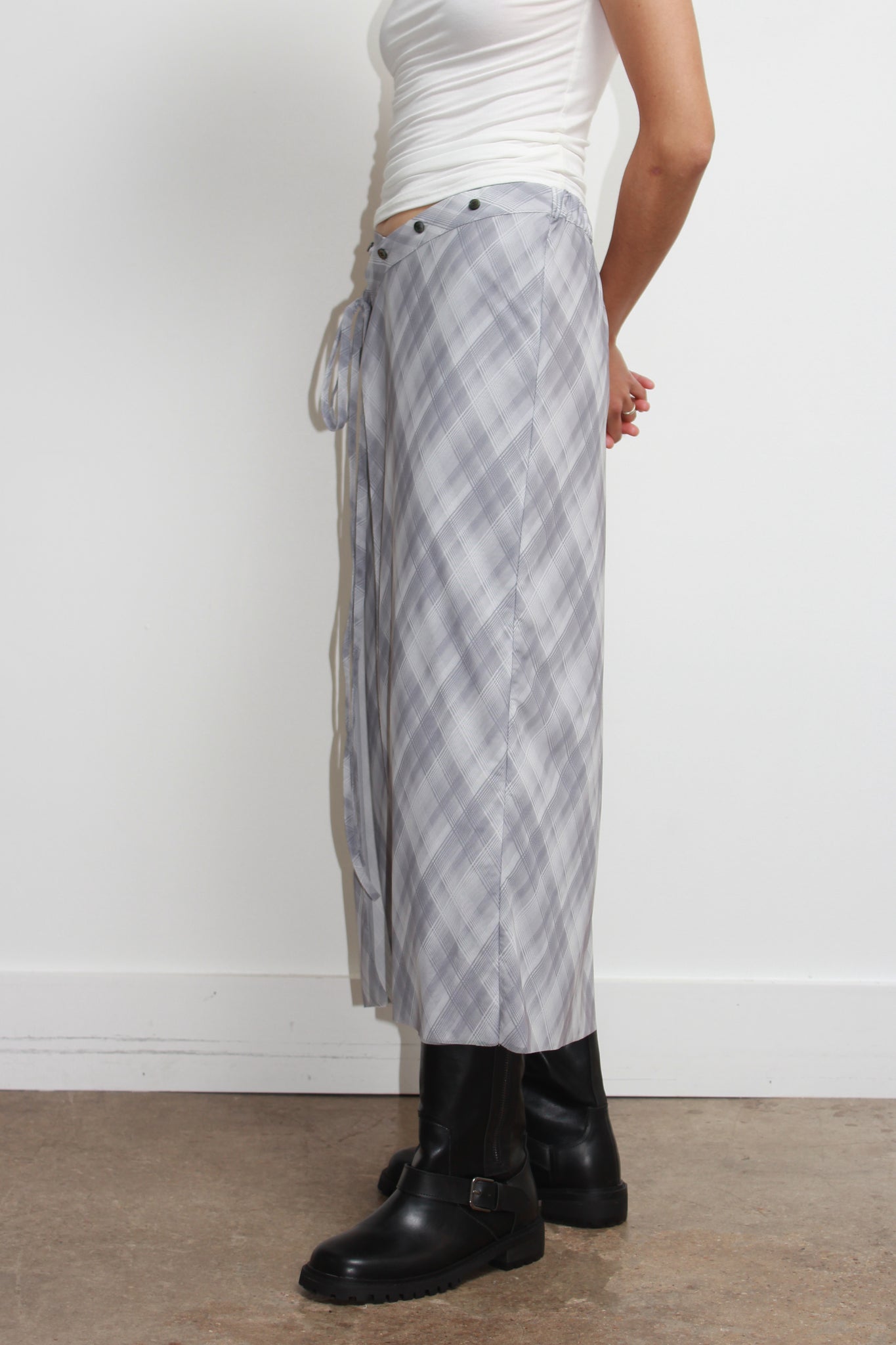 Touch Plaid Wrap Skirt