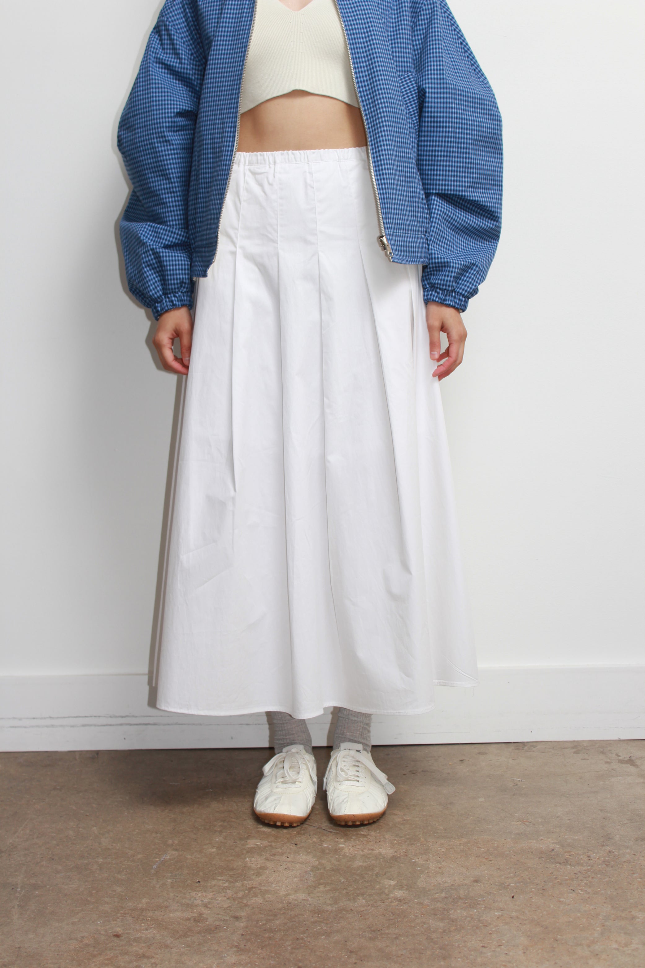 Fogg Maxi Pleats Skirt in White – Jowa.shop