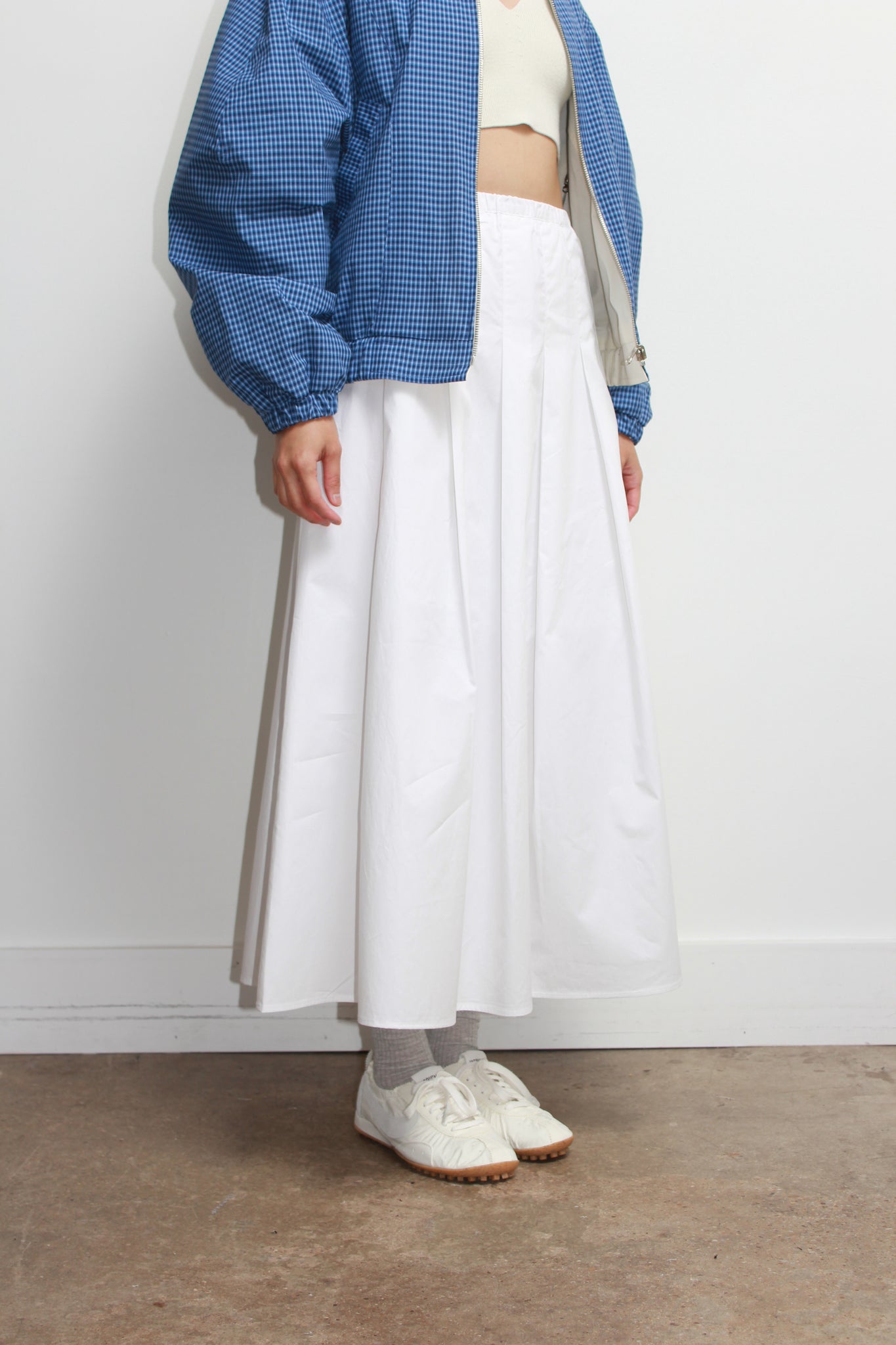 Fogg Maxi Pleats Skirt in White – Jowa.shop