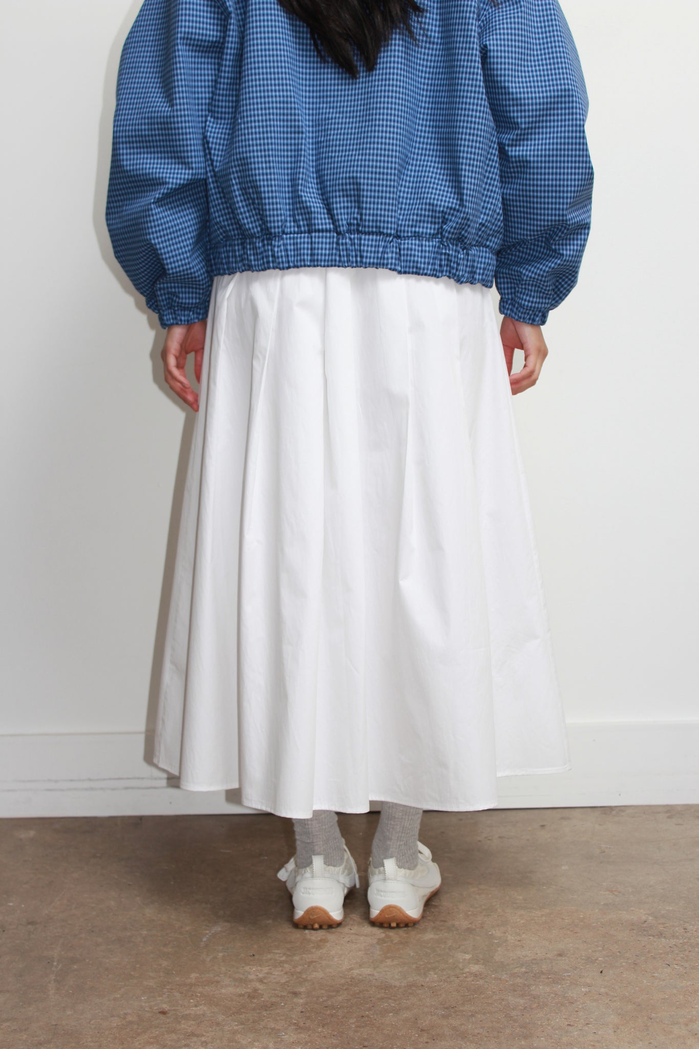 Fogg Maxi Pleats Skirt in White – Jowa.shop