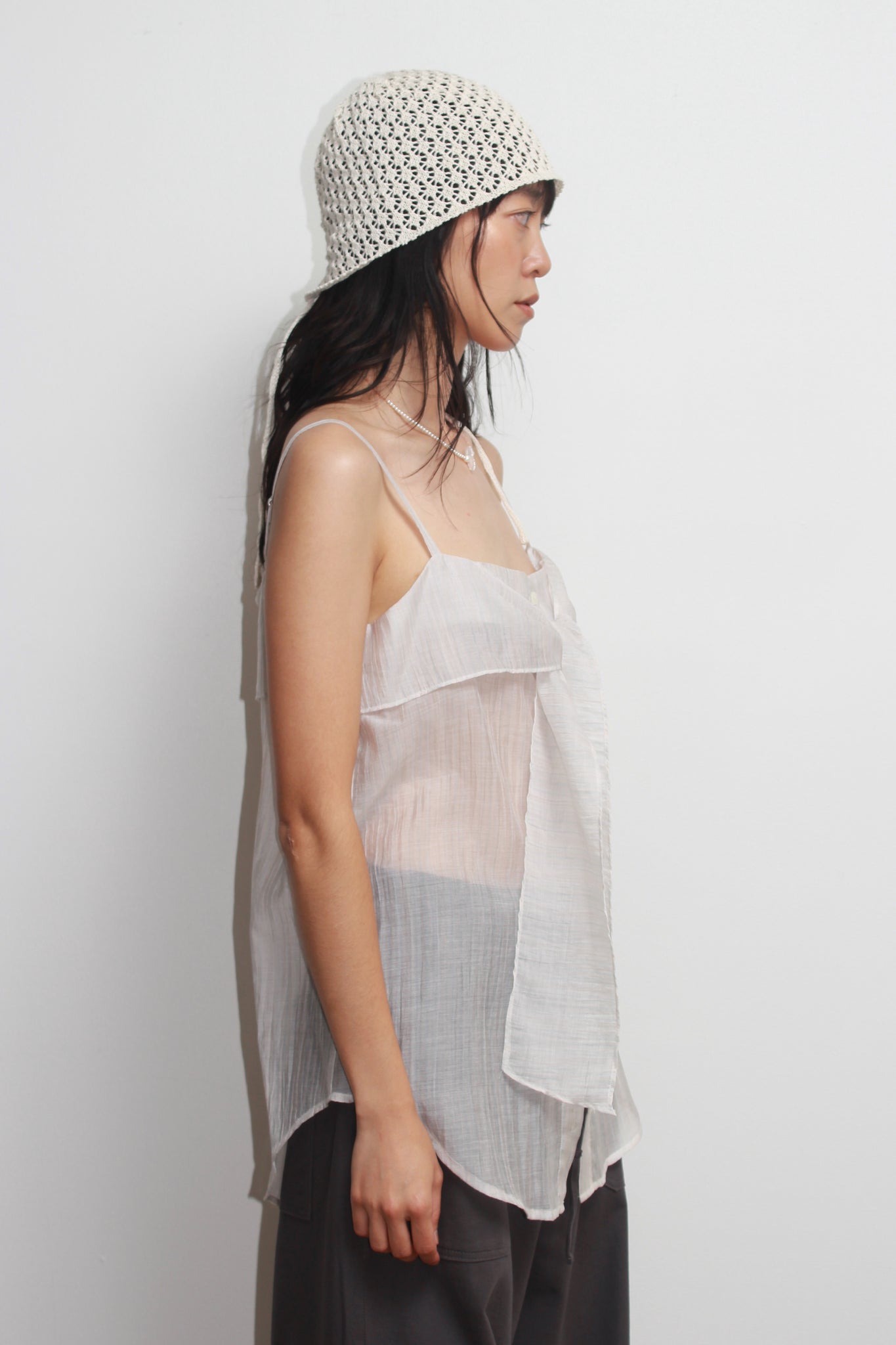 Pits Ribbon Blouse in Off White Stripe