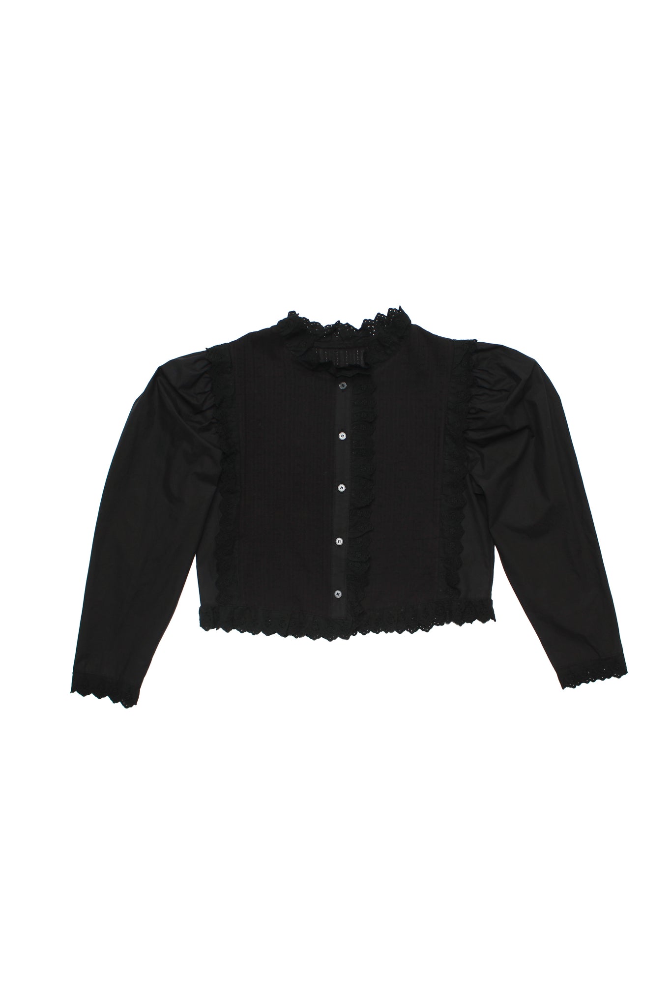 Sweet Lace Shirts in Black