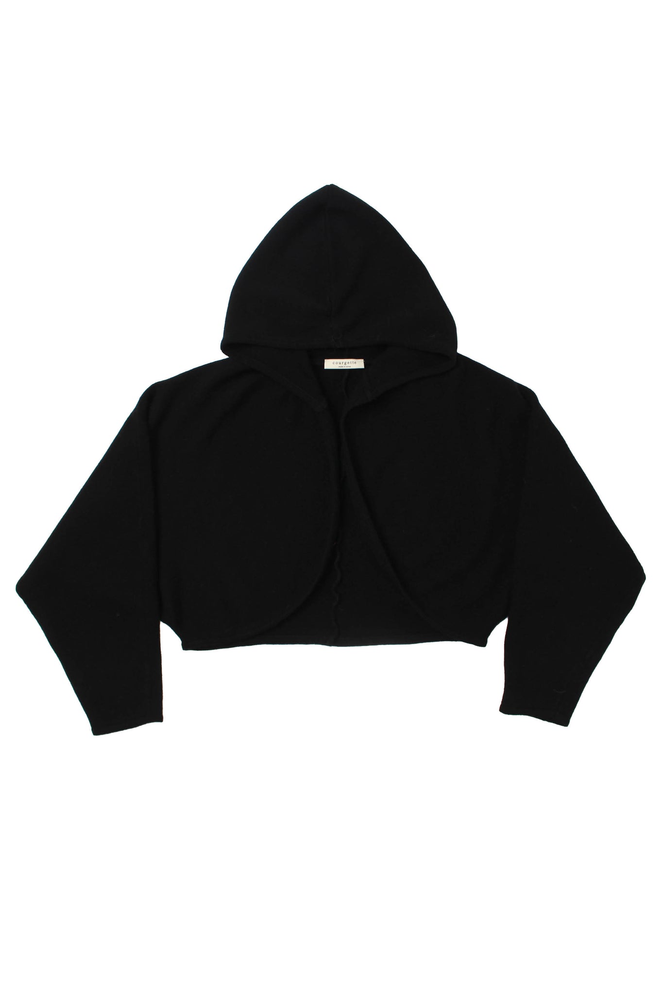 Dolman Hood Cardigan in Black