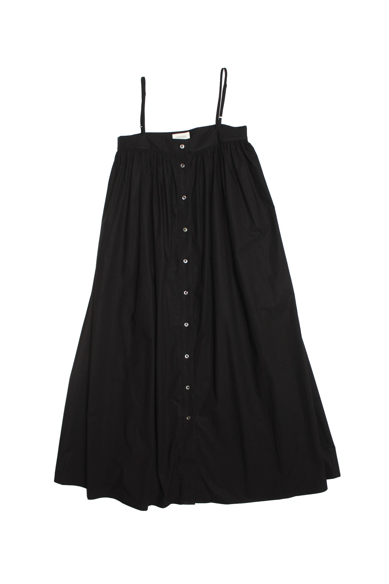 Luff Button Down Dress in Black