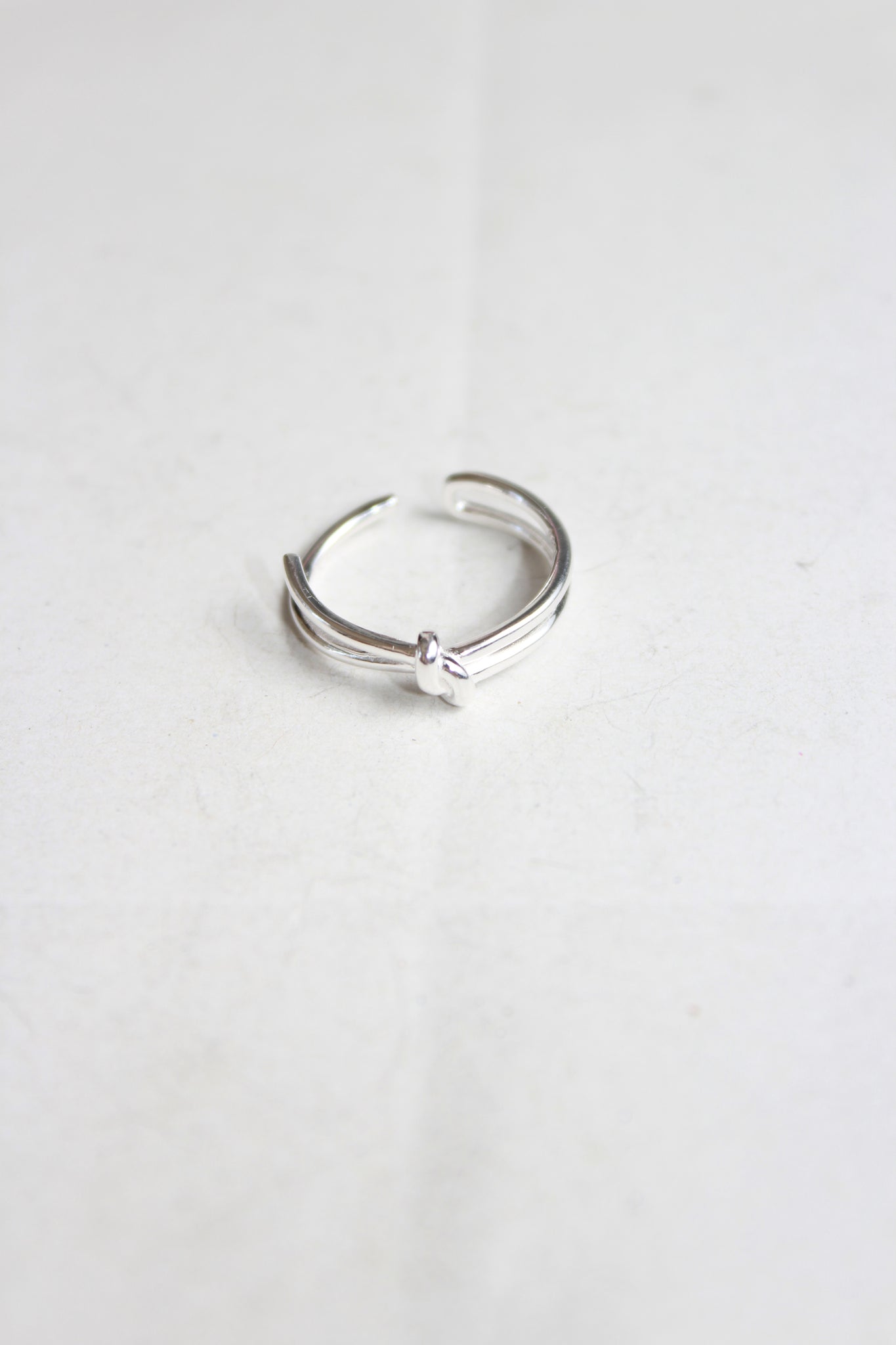 Two line knot Ring