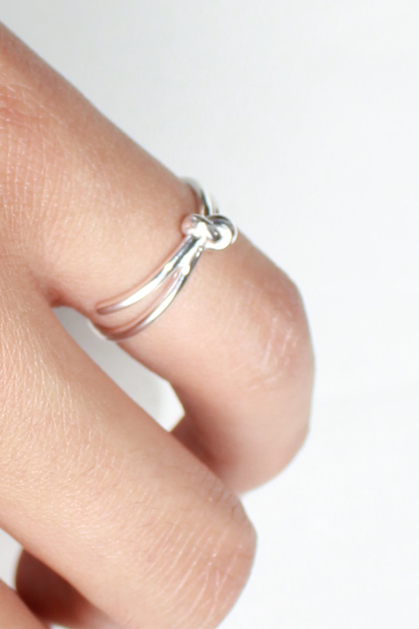 Two line knot Ring