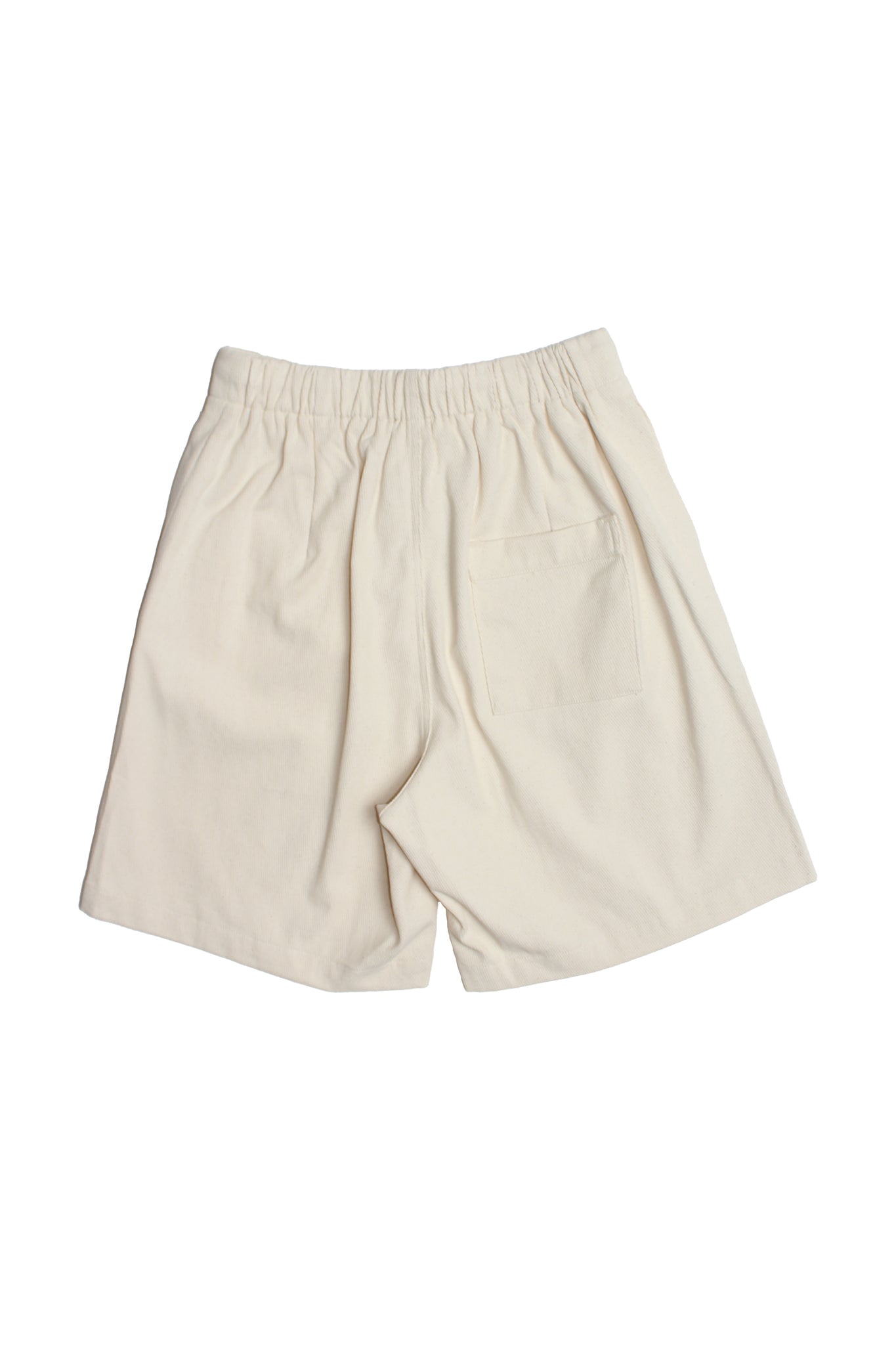 Maroon Twill Cotton Shorts In Natural