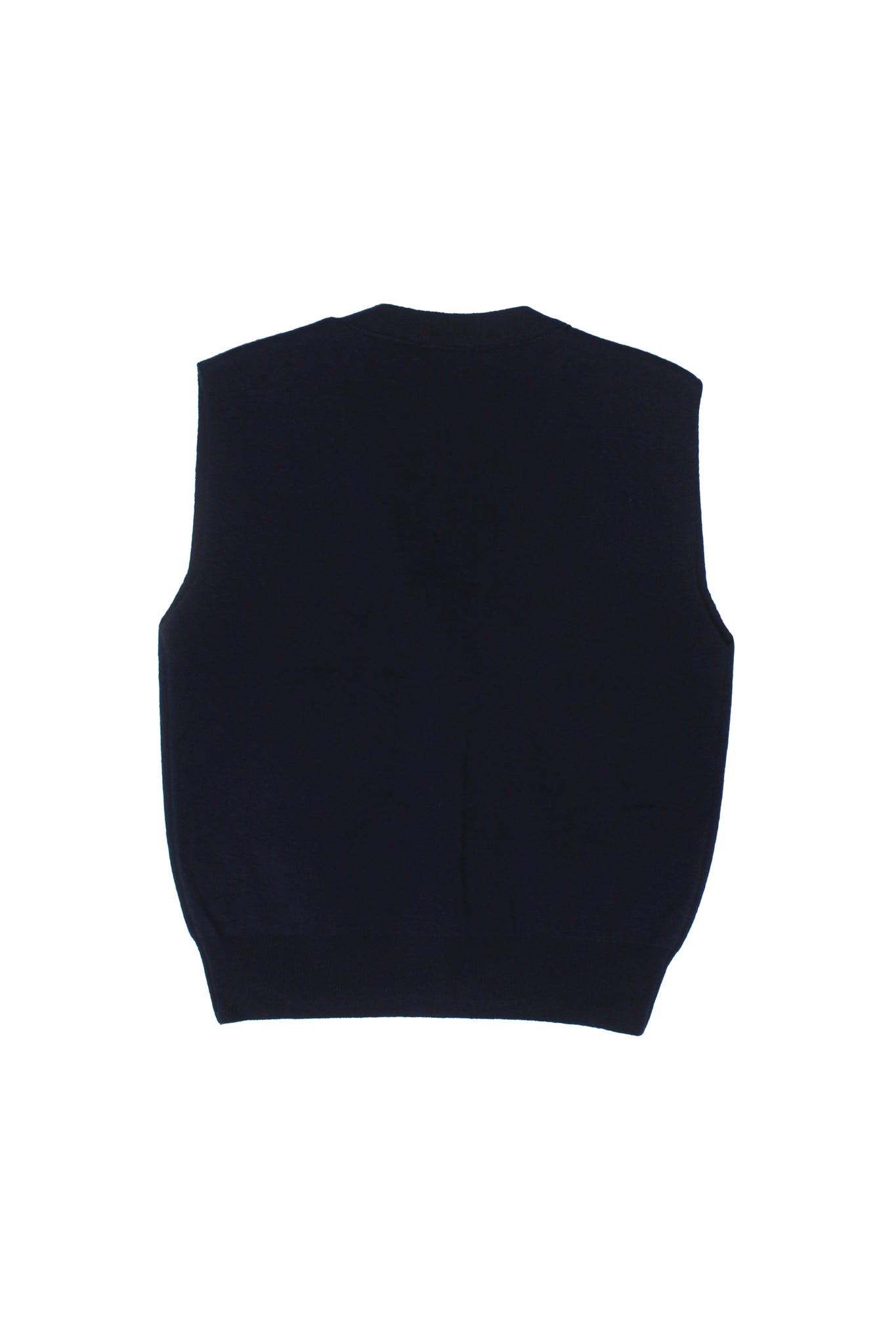 V-neck Button down Vest in Navy