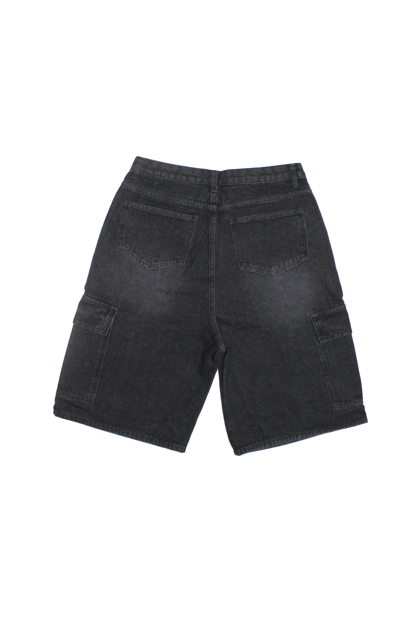 East Cargo Denim Shorts in Black