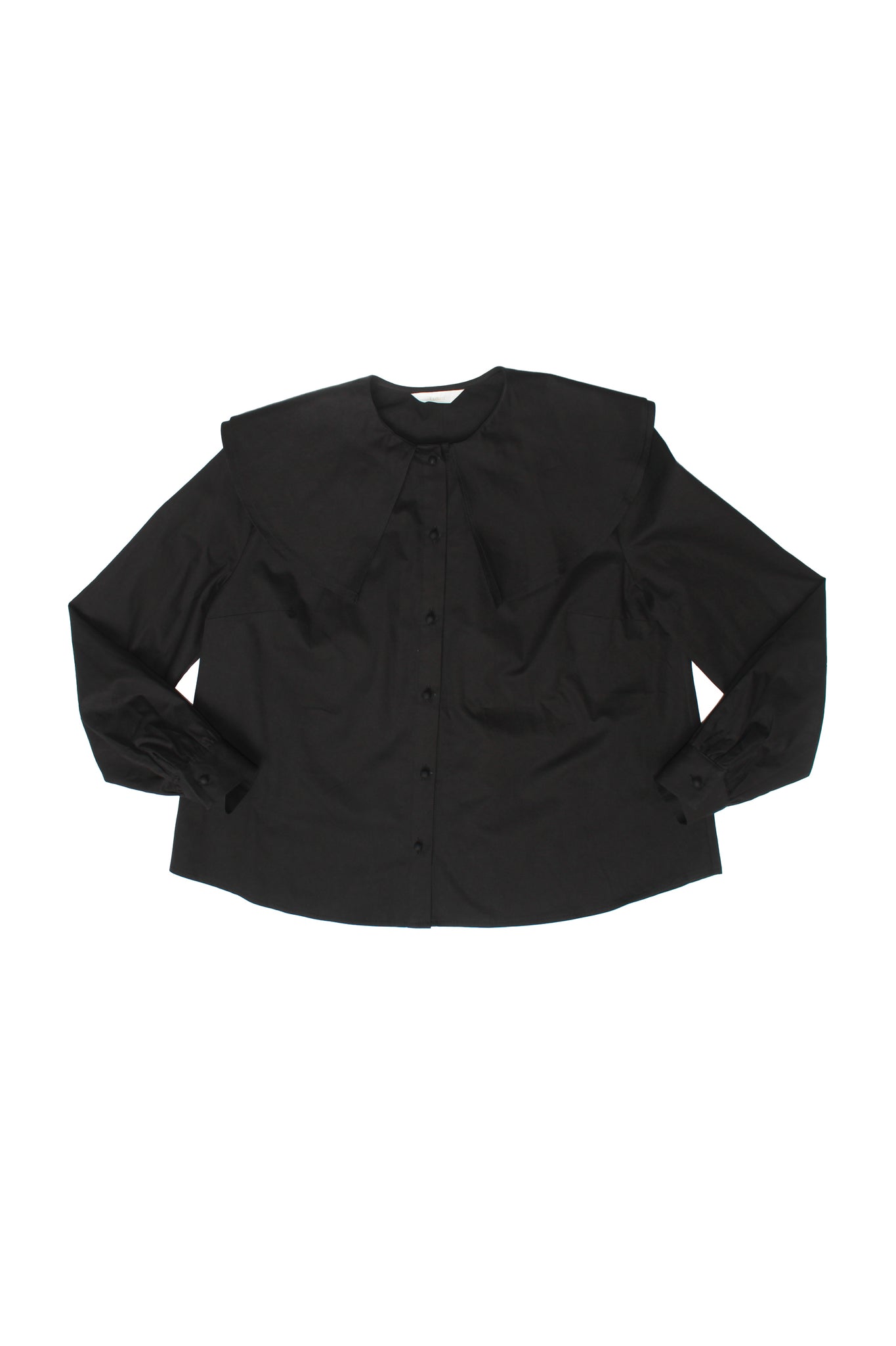 Camellia Big Collar Shirts in Black