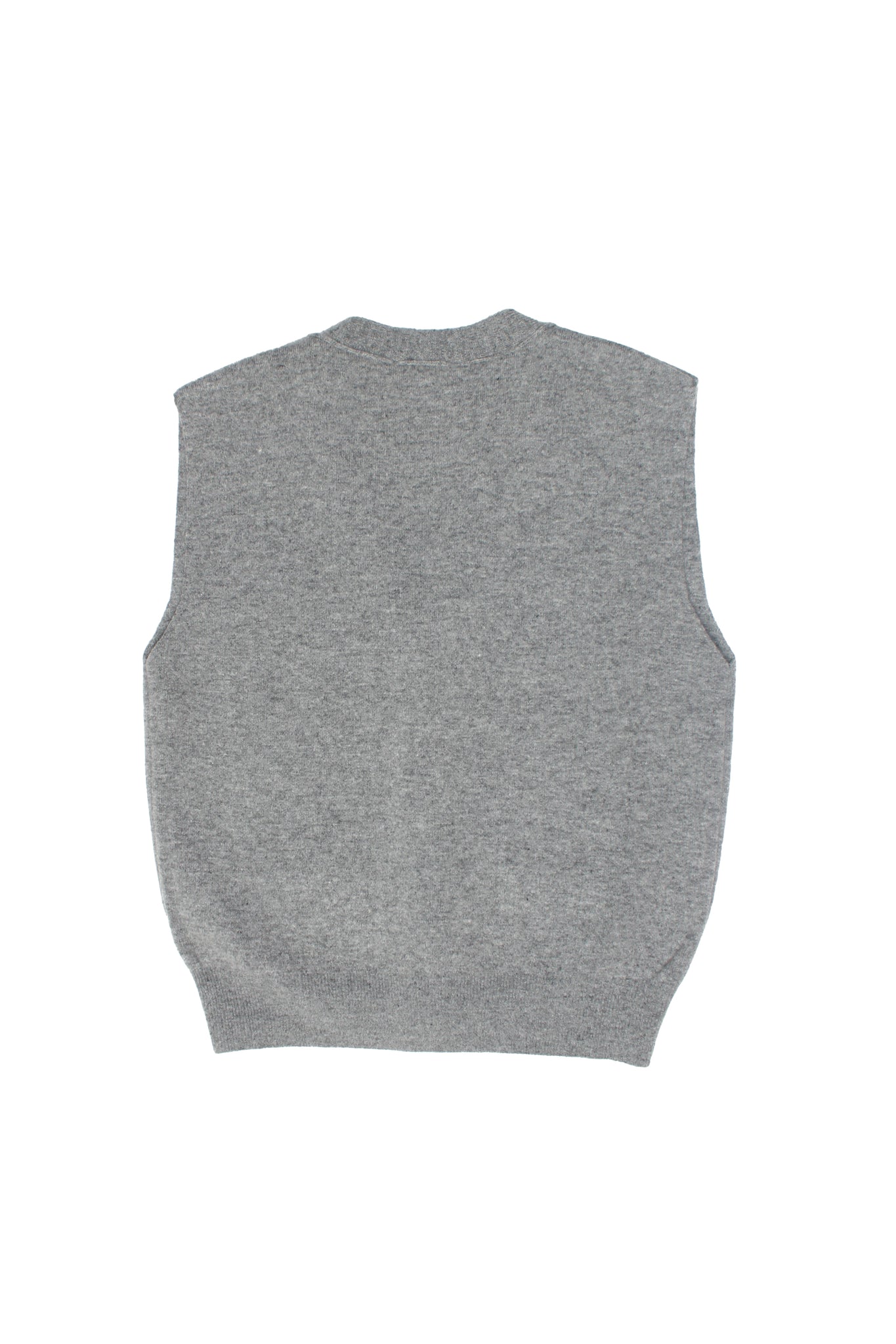 V-neck Button down Vest in Grey