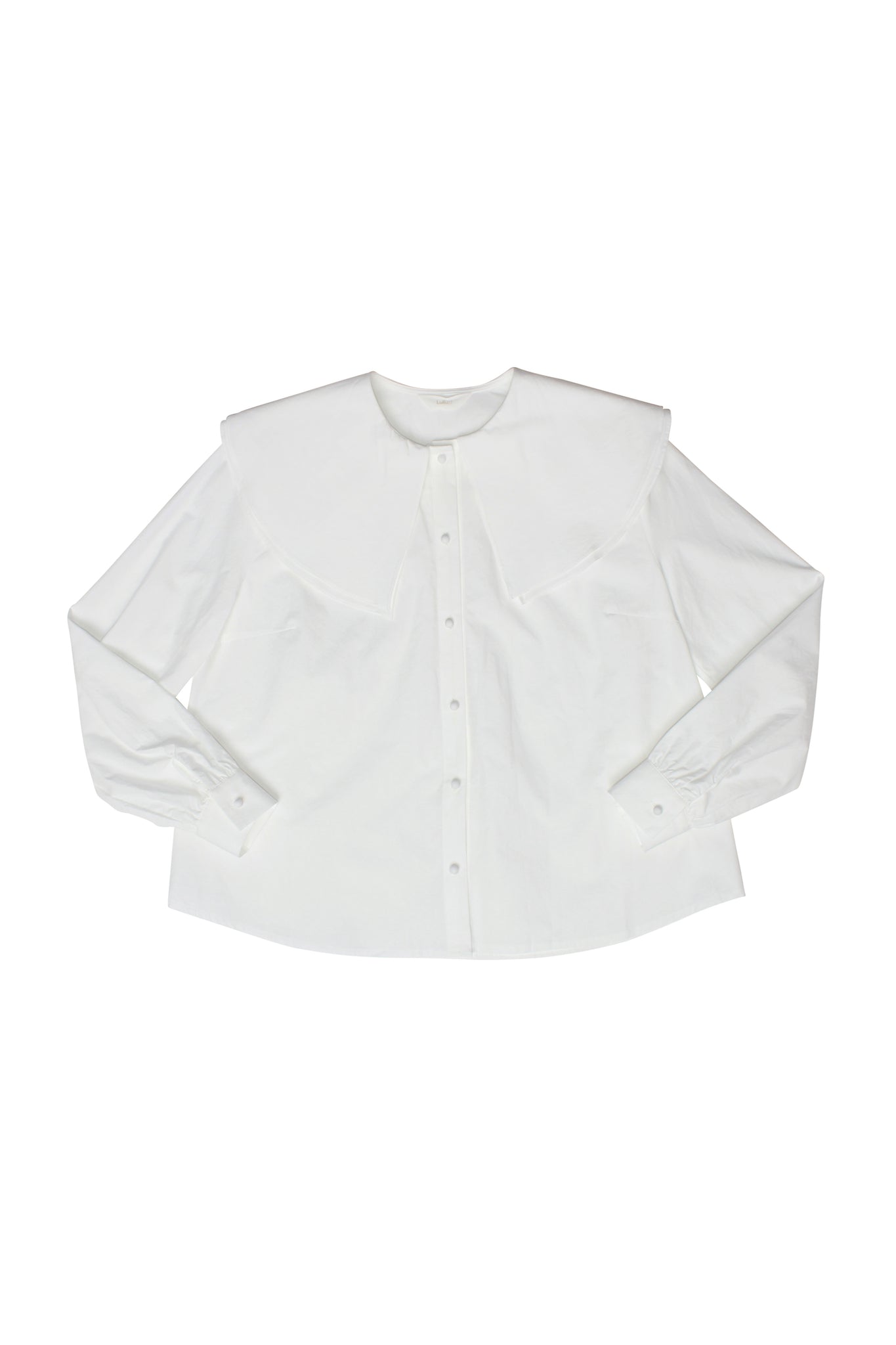 Camellia Big Collar Shirts in White