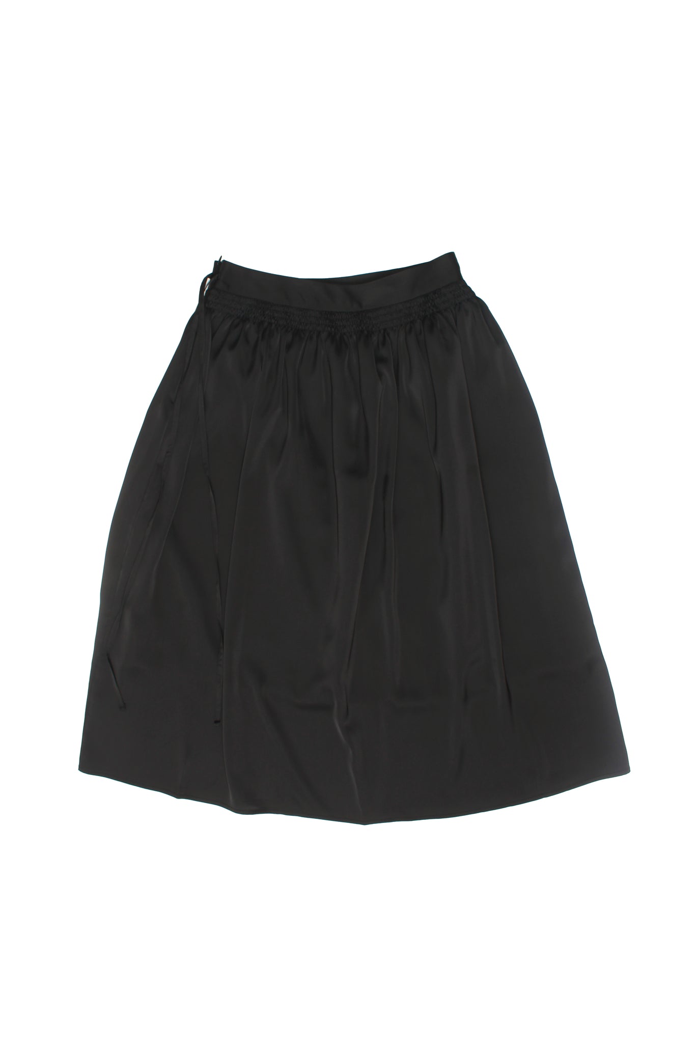 Silky Smoke Flare Skirt in Black