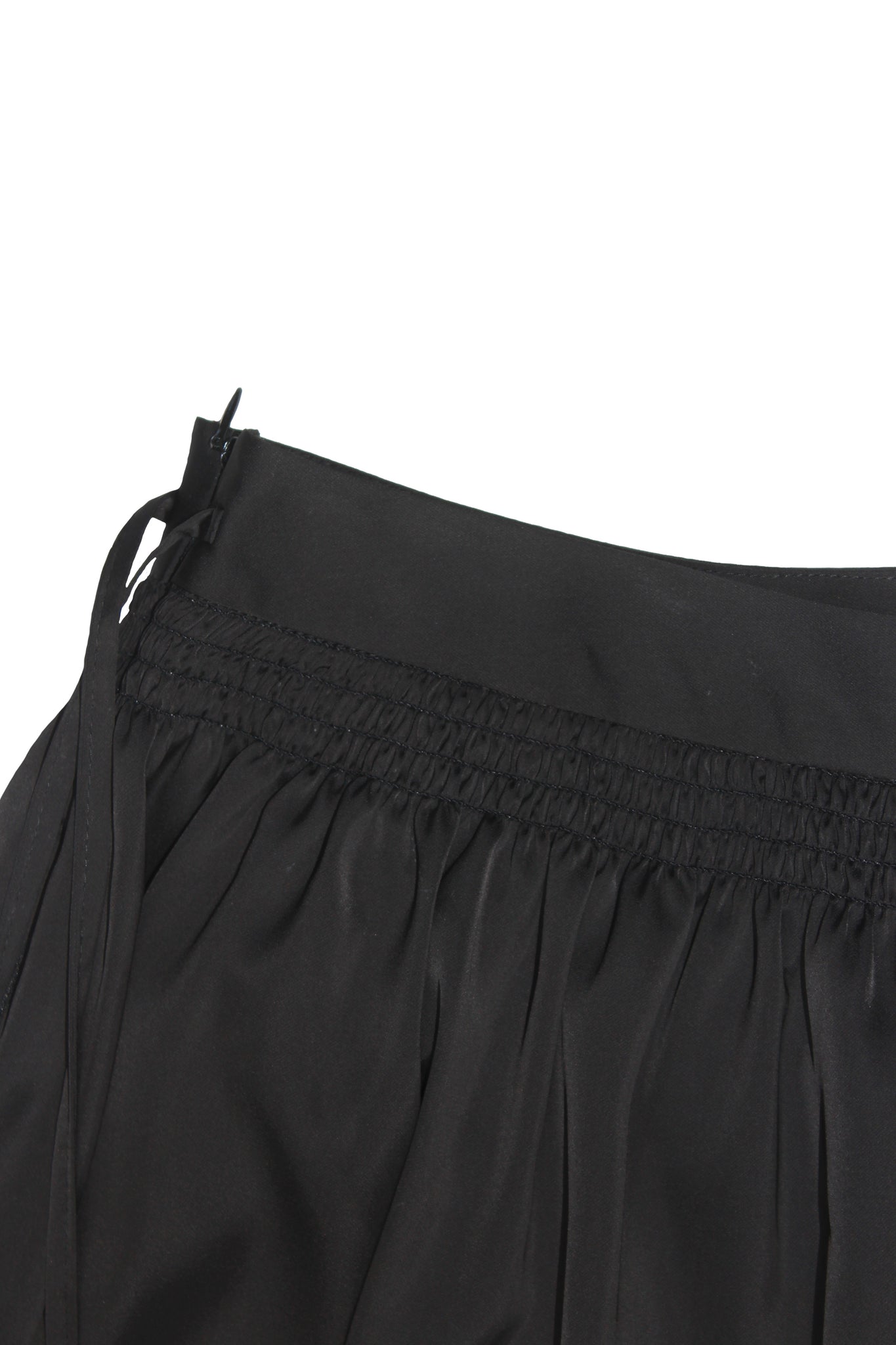 Silky Smoke Flare Skirt in Black