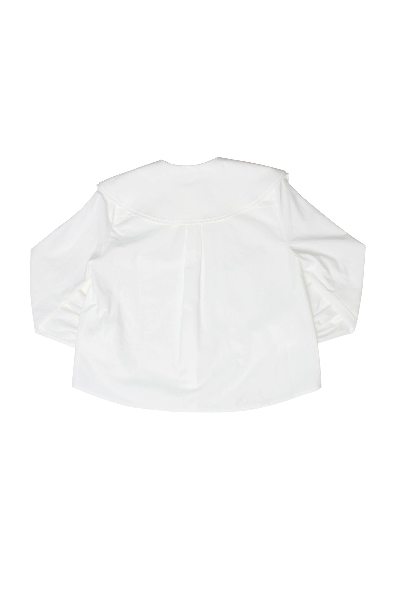 Camellia Big Collar Shirts in White