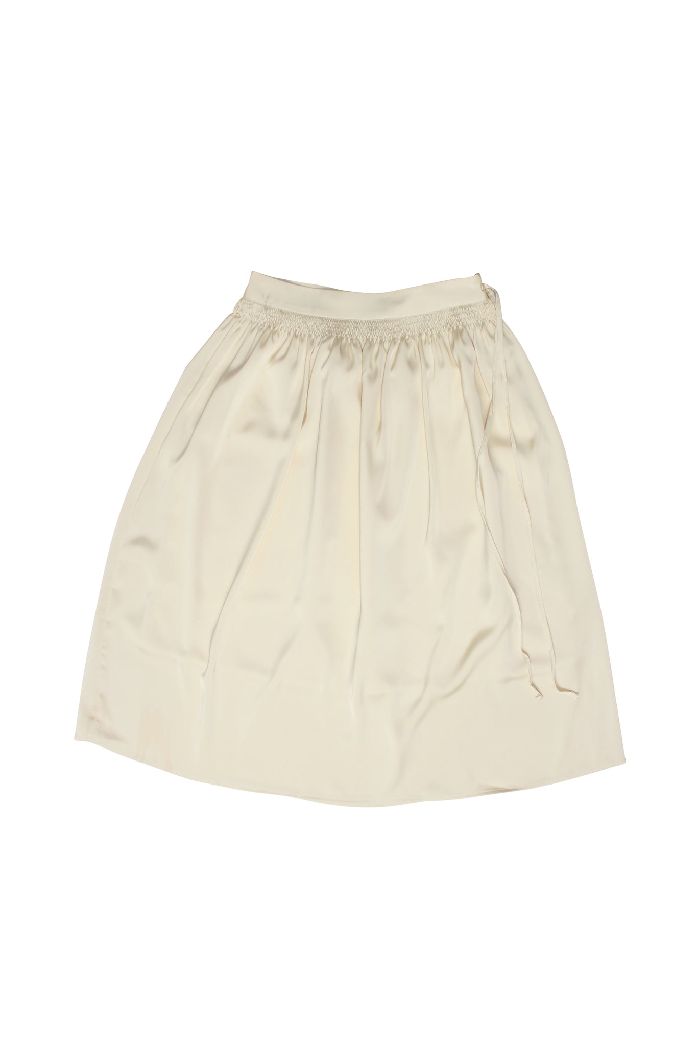 Silky Smoke Flare Skirt in Cream