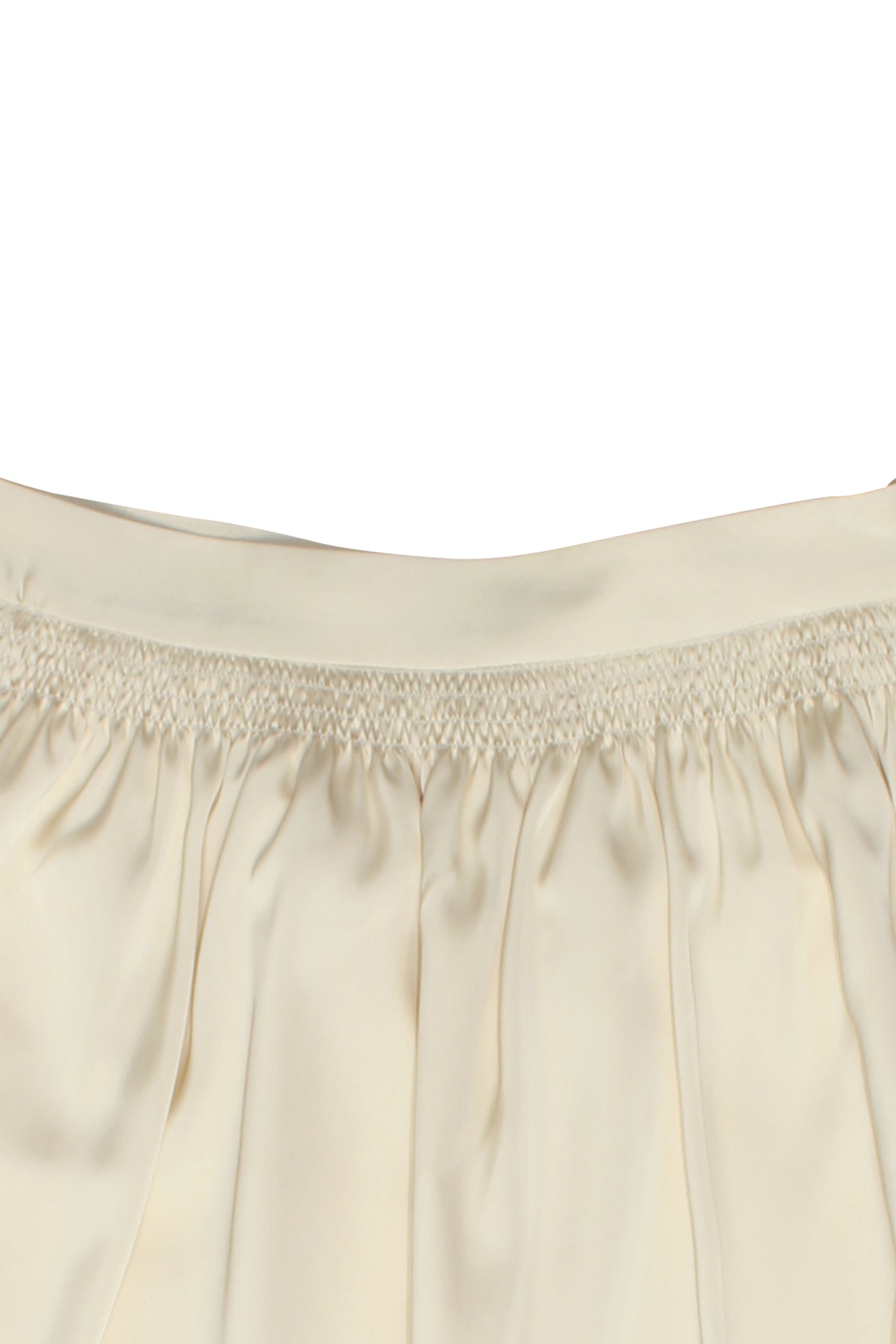 Silky Smoke Flare Skirt in Cream