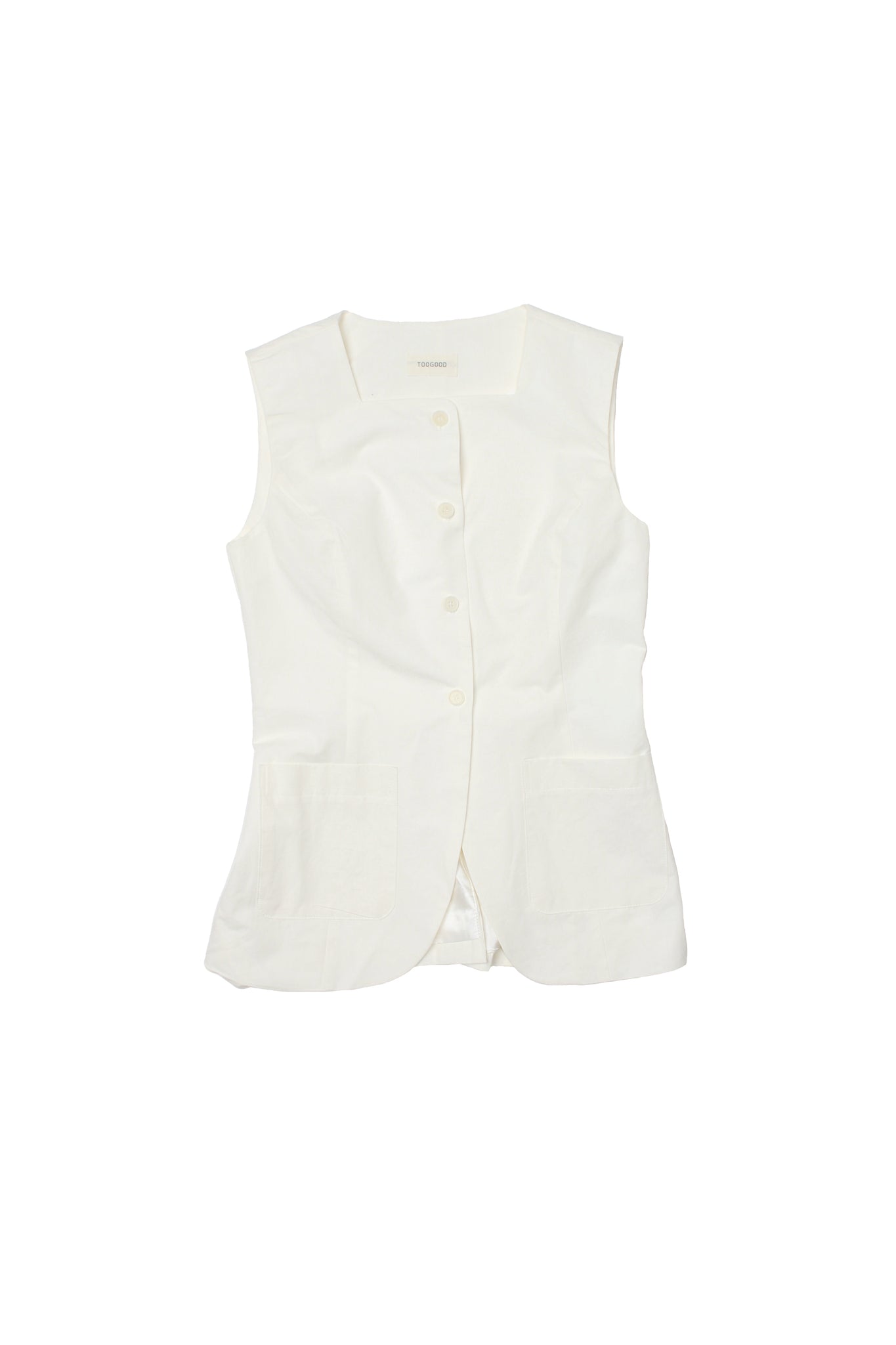 Pepper Linen Vest in White