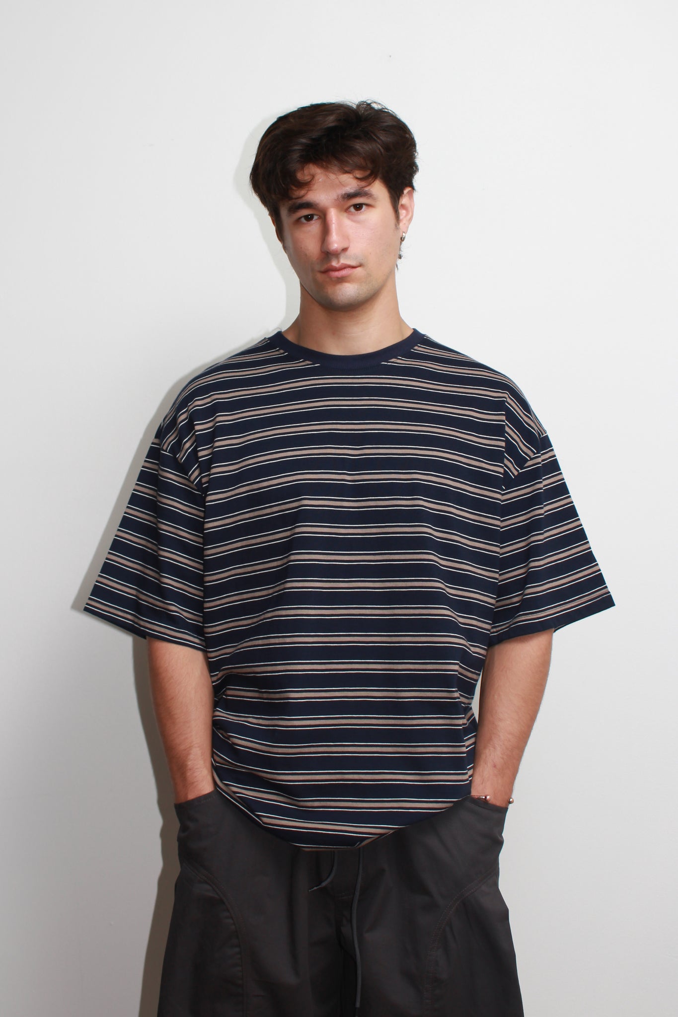 Slon Stripe T-Shirt in Navy