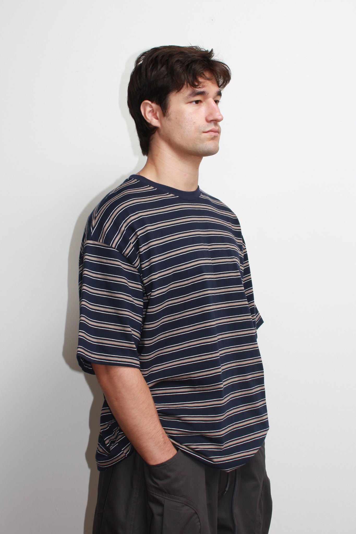 Slon Stripe T-Shirt in Navy