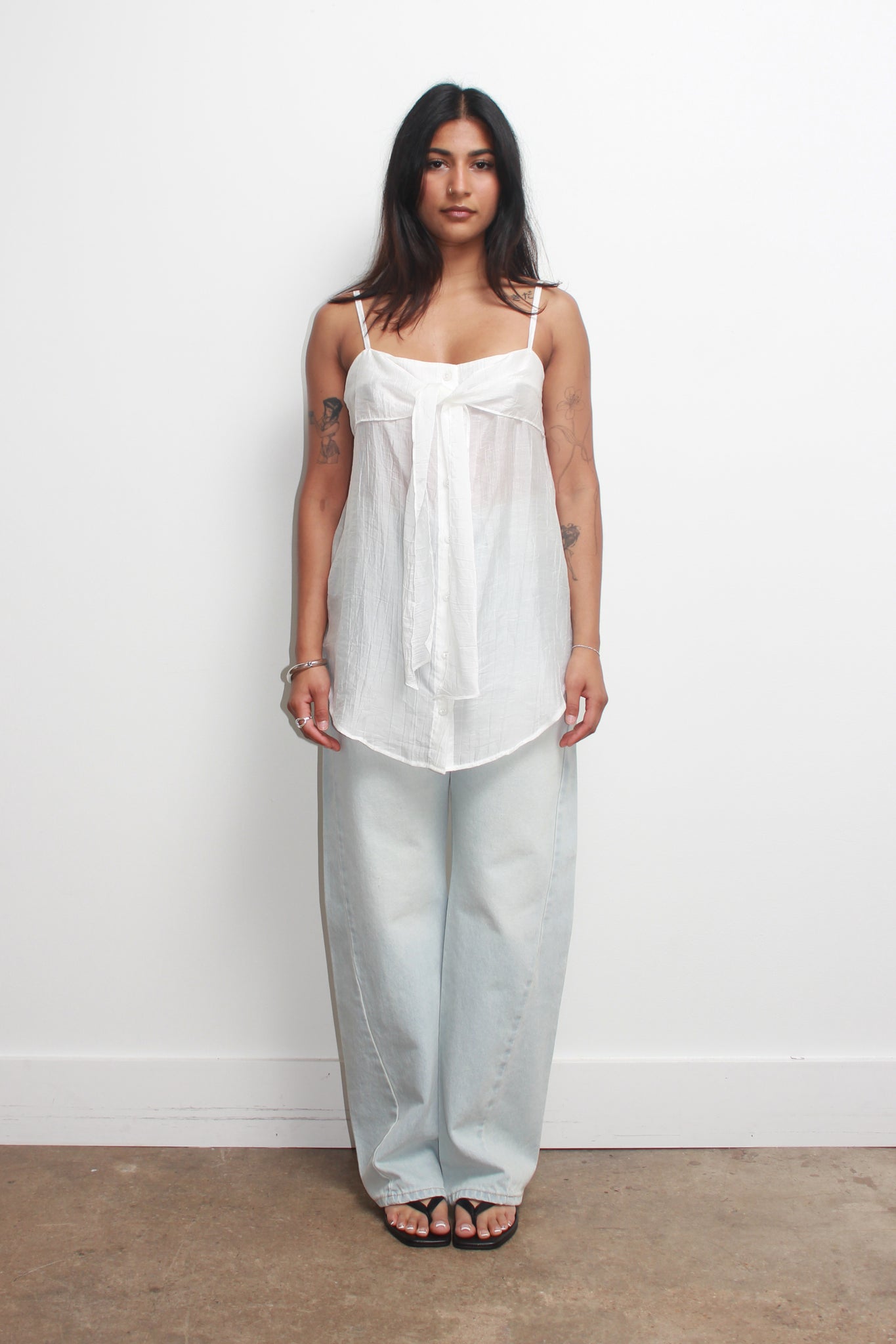 Pits Ribbon Blouse in White