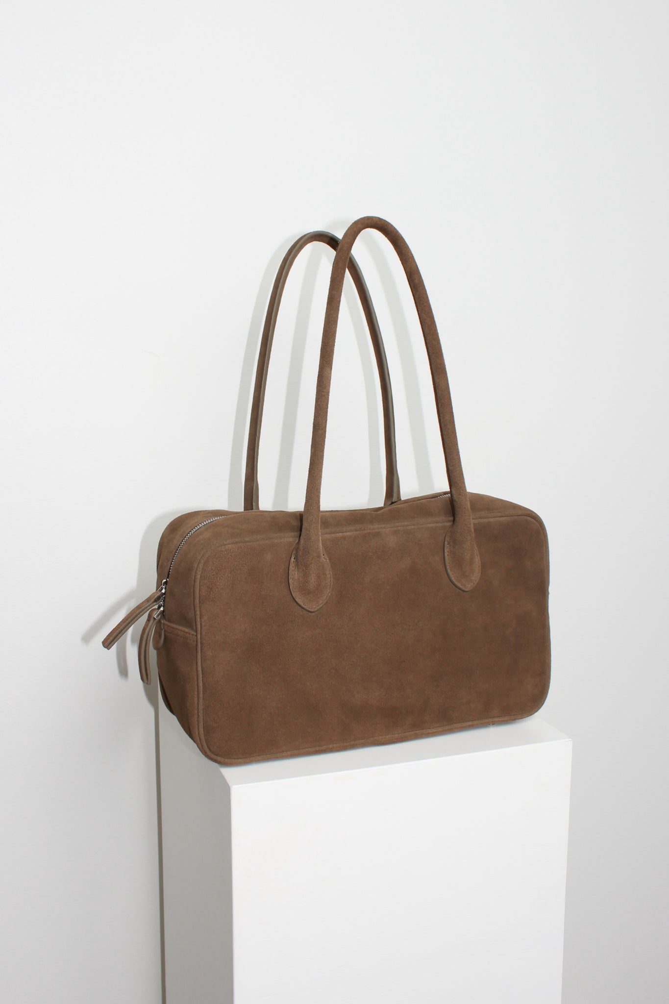 Real Suede Square Bag in Olive