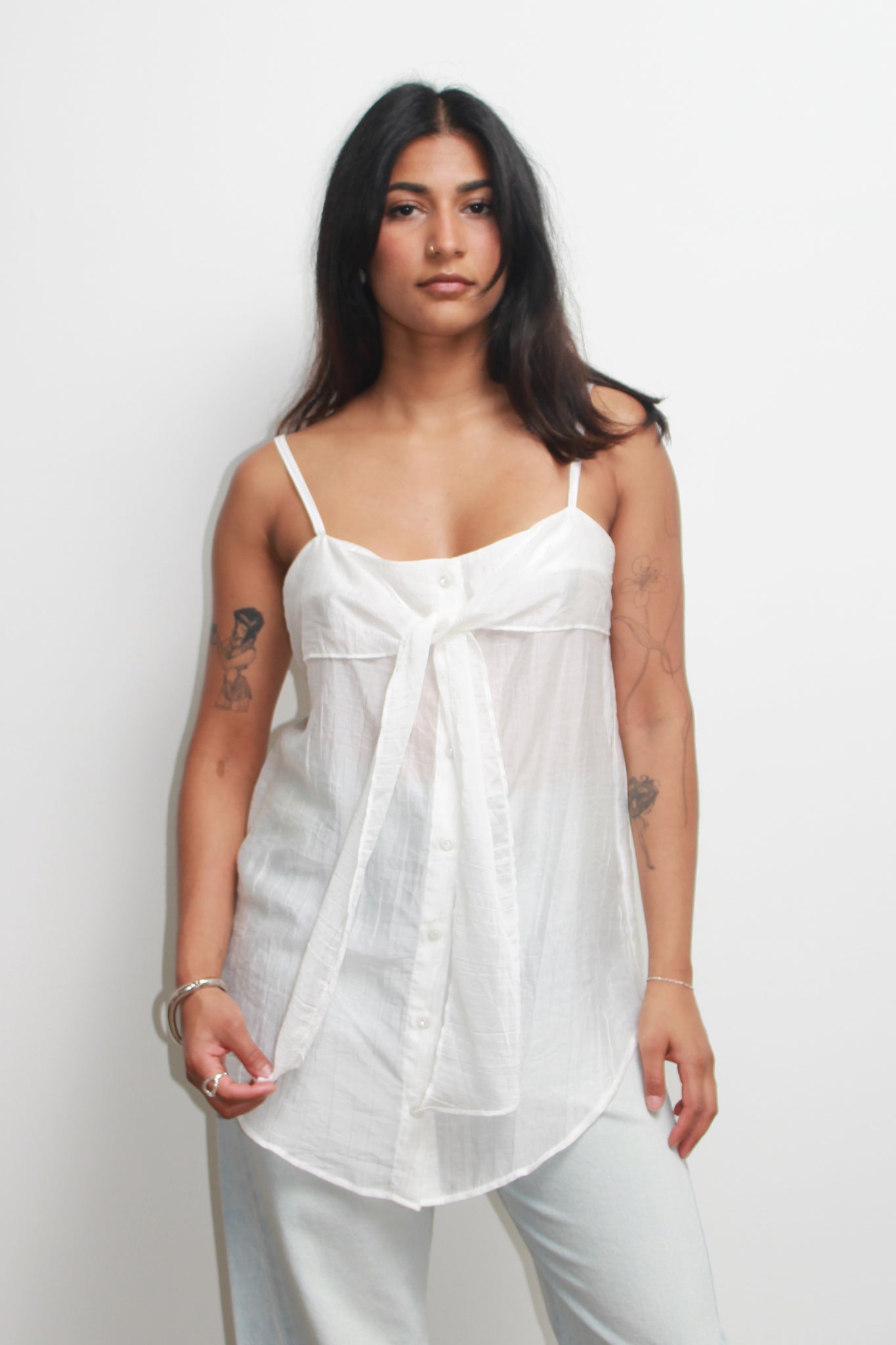 Pits Ribbon Blouse in White