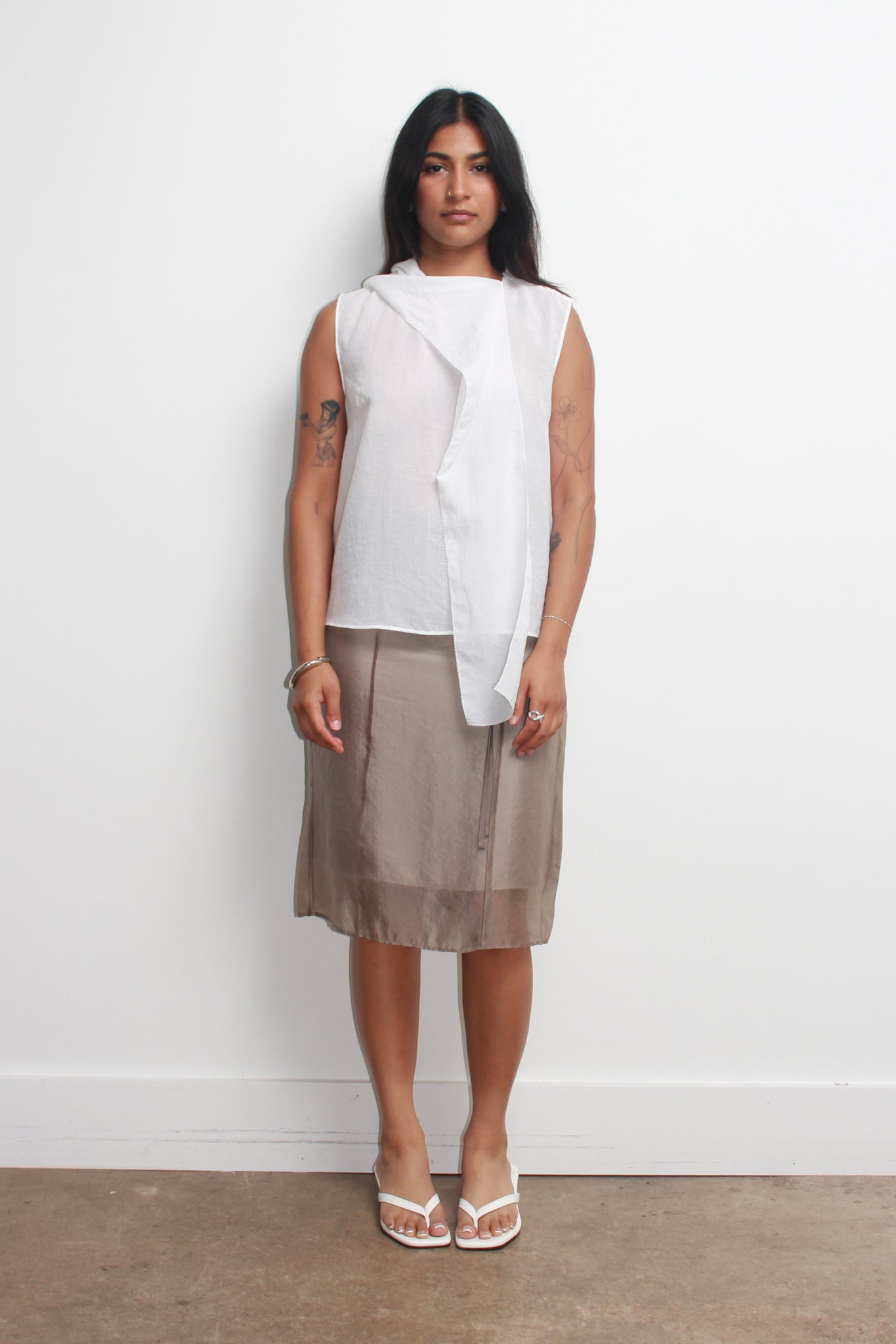 Sandy Sleeveless Top in White