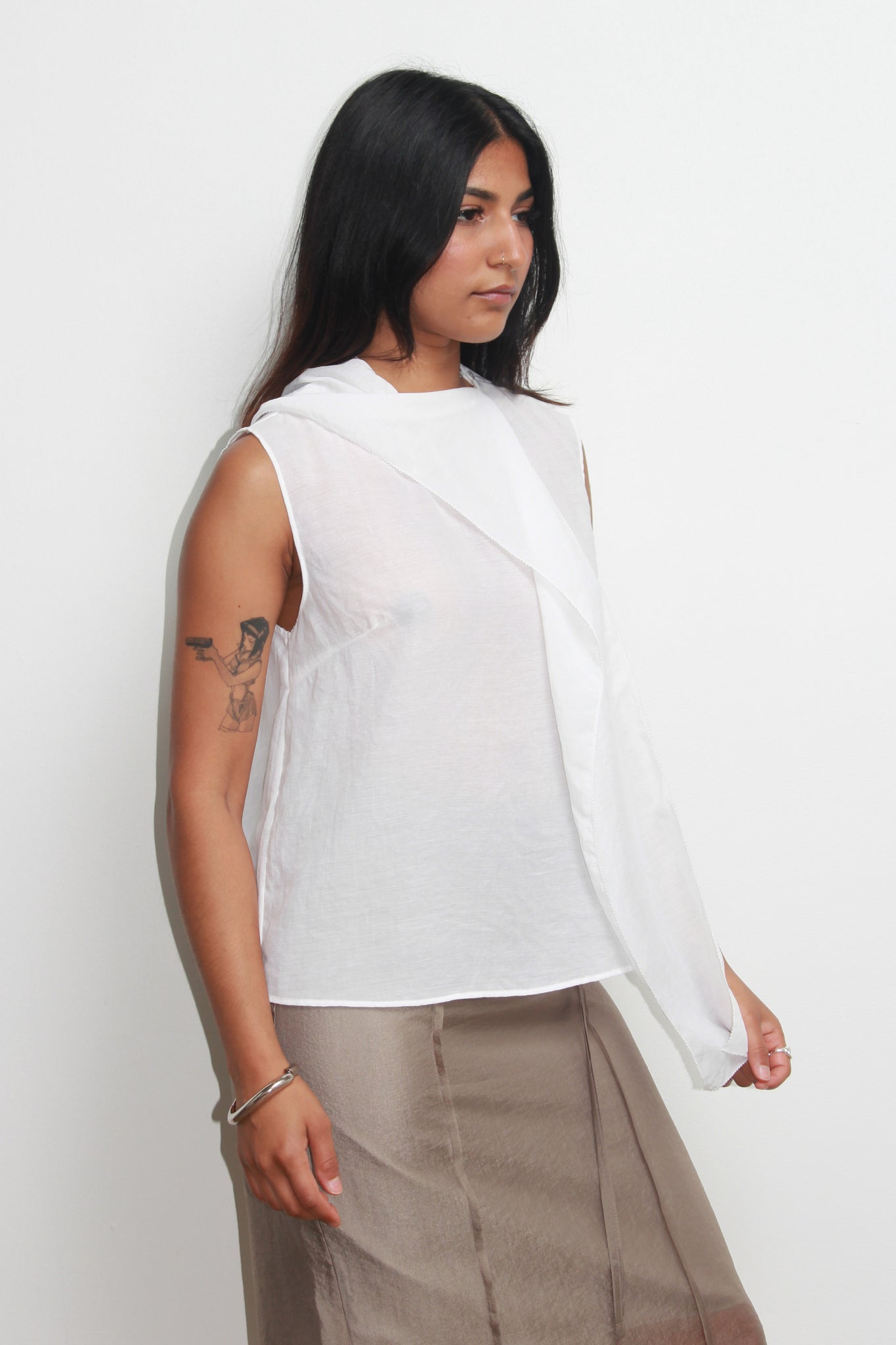 Sandy Sleeveless Top in White