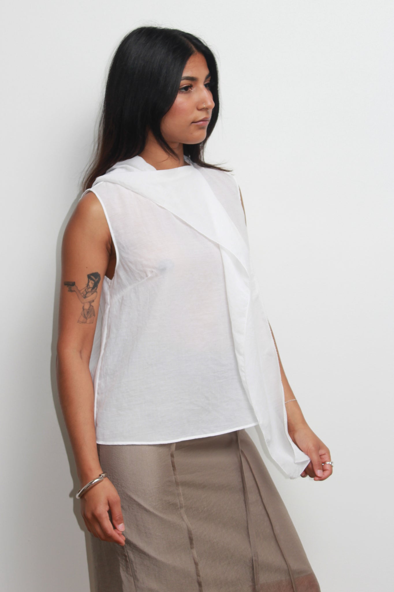 Sandy Sleeveless Top in White