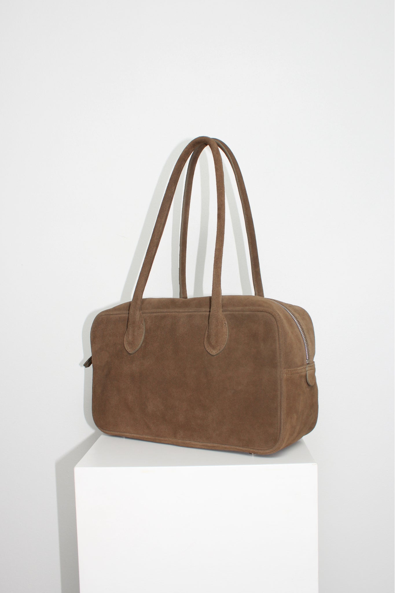 Real Suede Square Bag in Olive