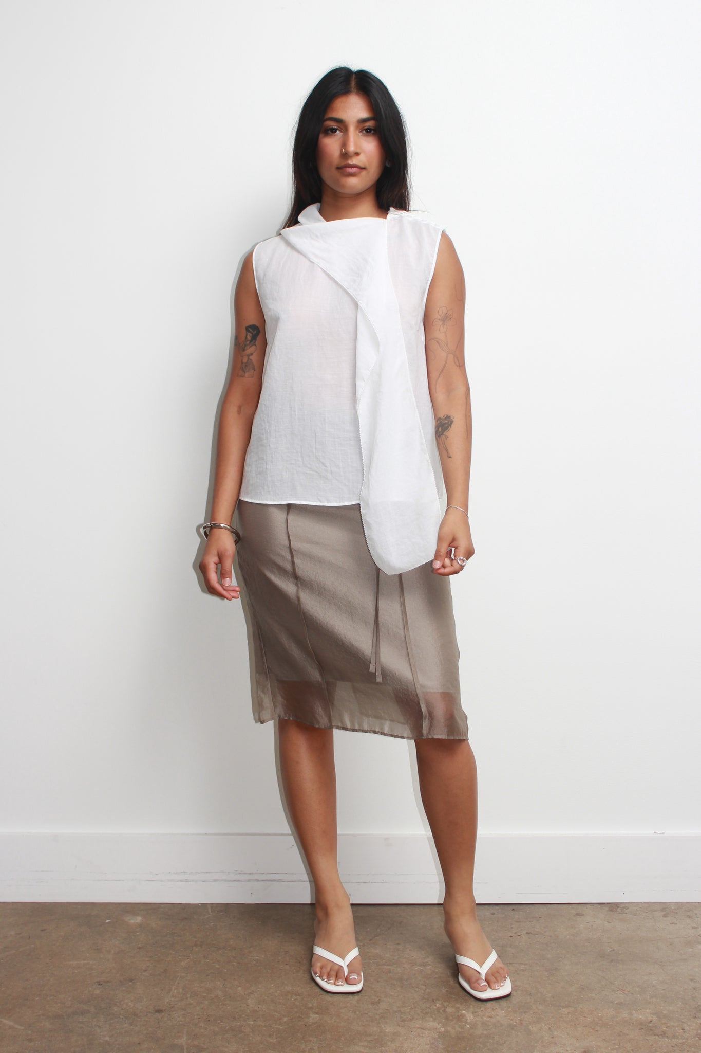 Sandy Sleeveless Top in White