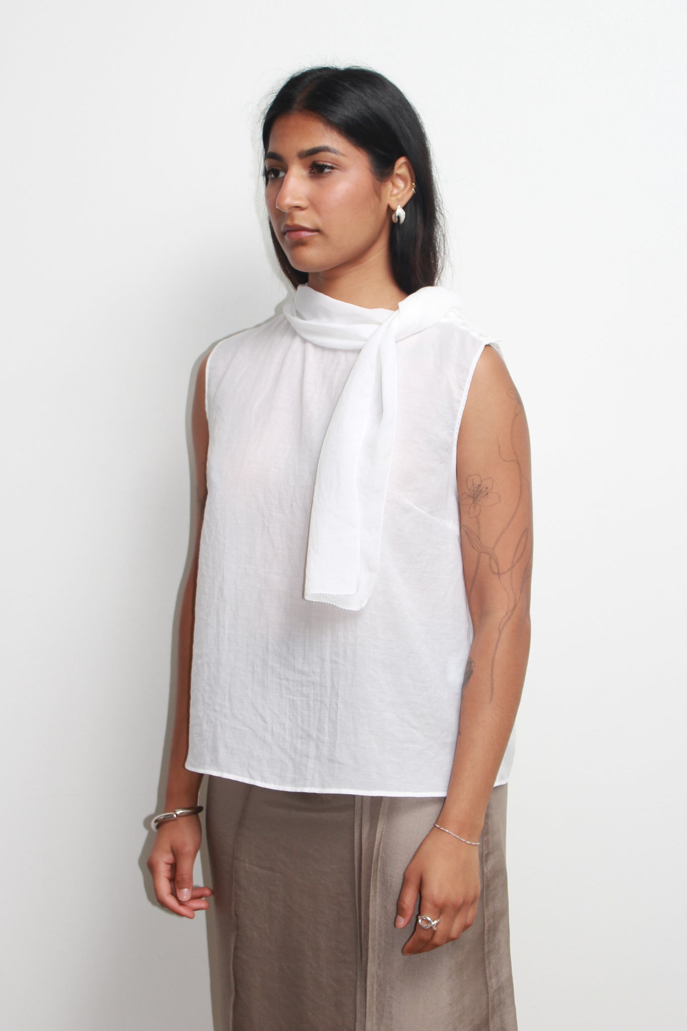 Sandy Sleeveless Top in White