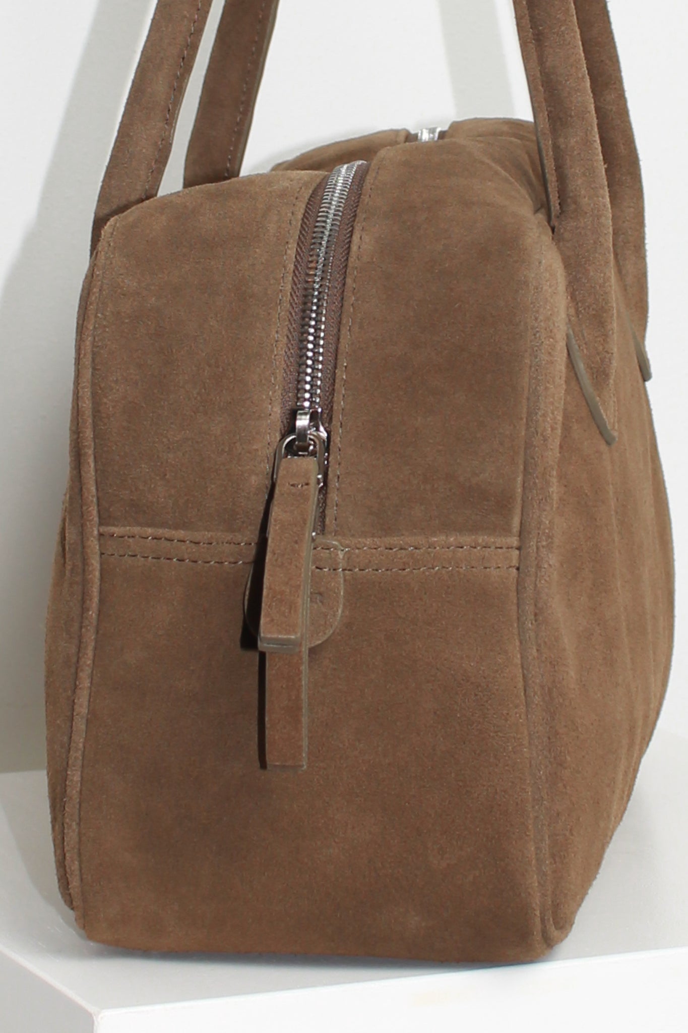 Real Suede Square Bag in Olive