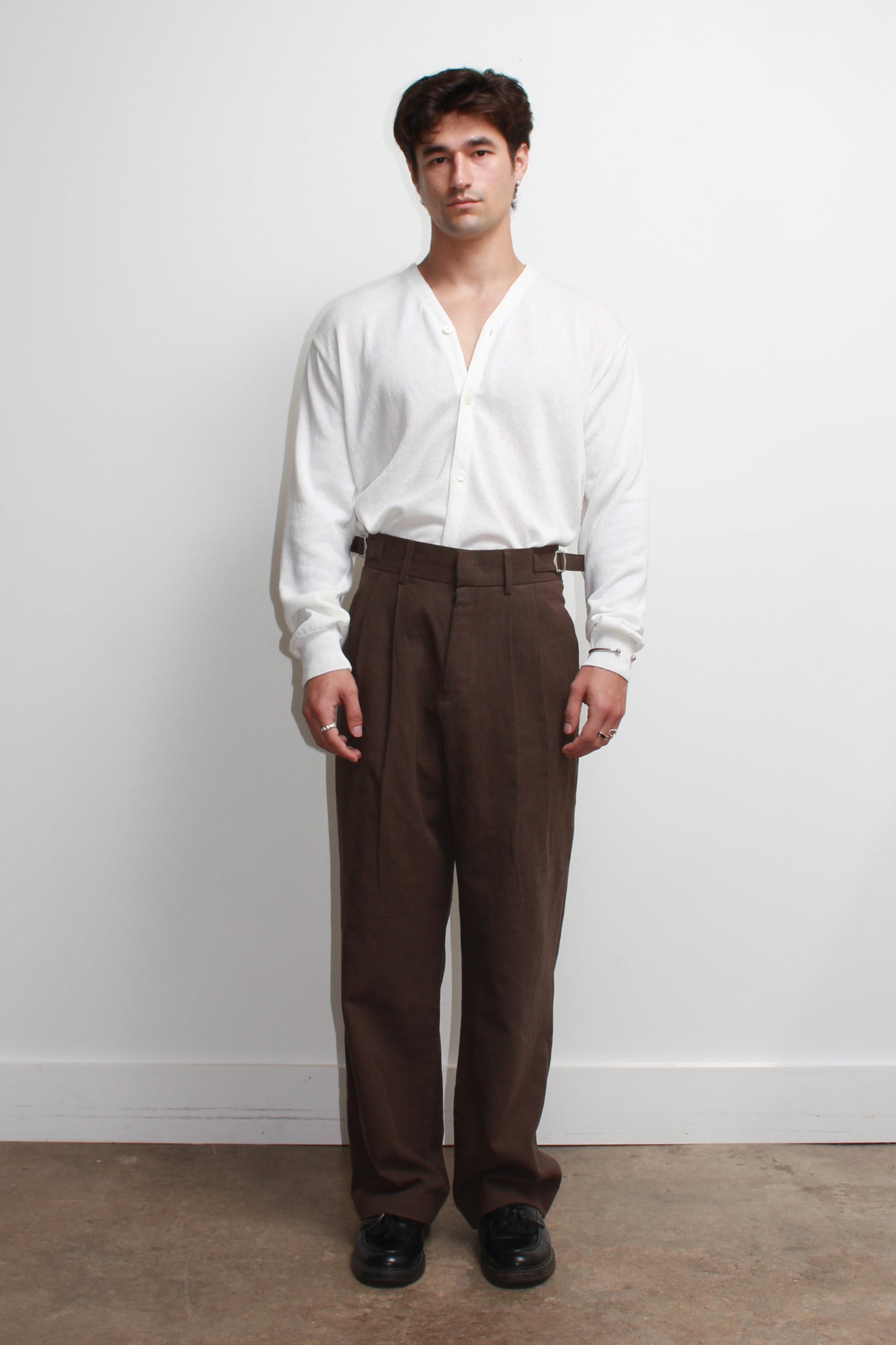 Bizo Linen Trouser in Brown
