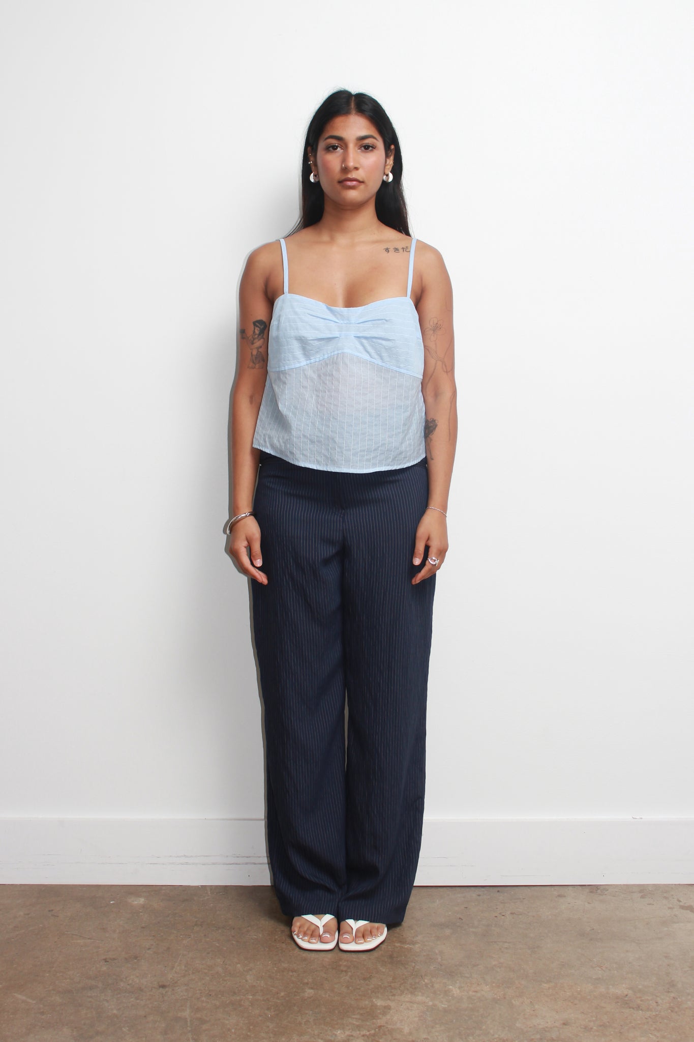 Lueve Summer Stripe Bustier in Blue
