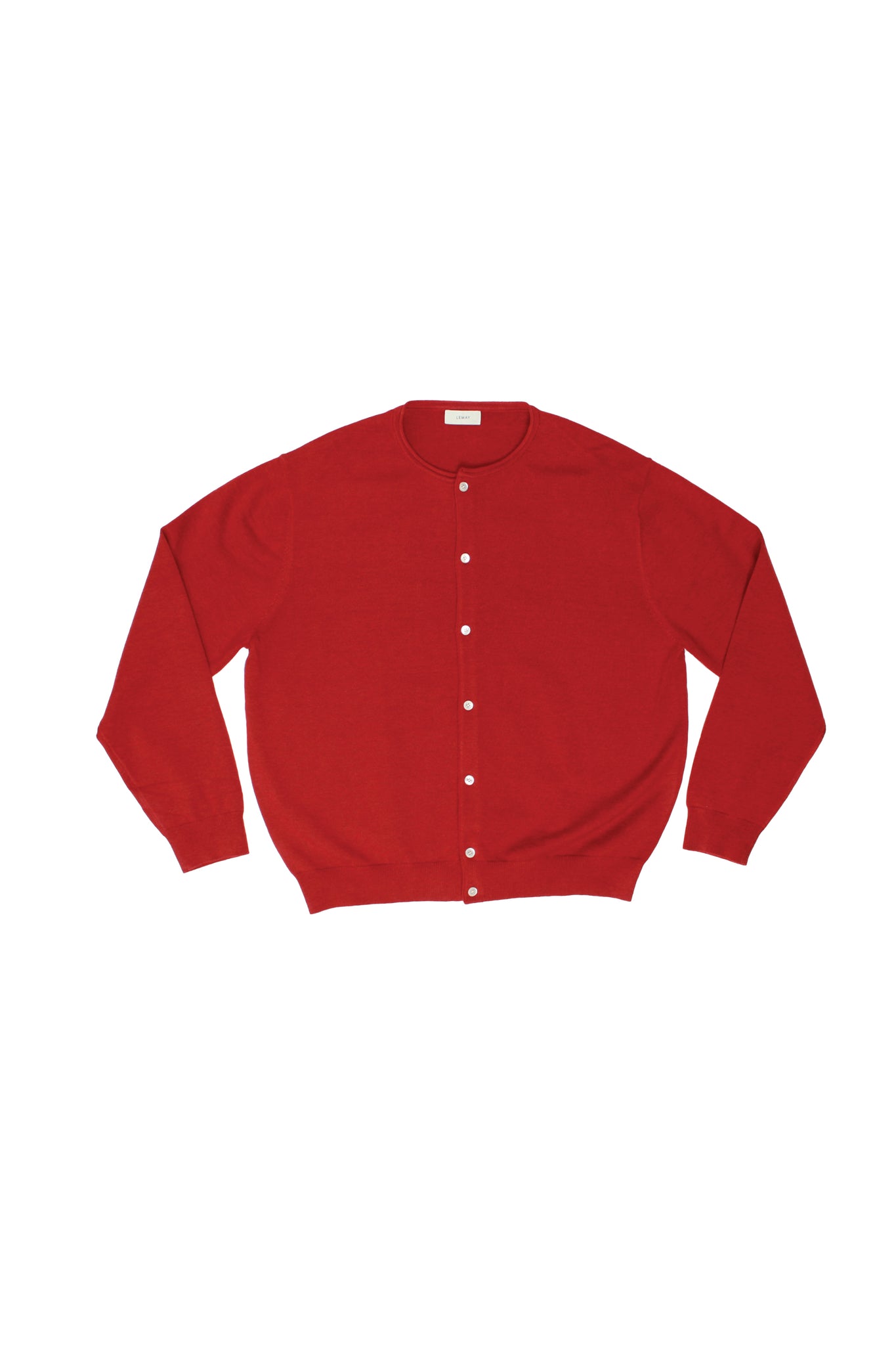 Round Cut Cardigan in Red