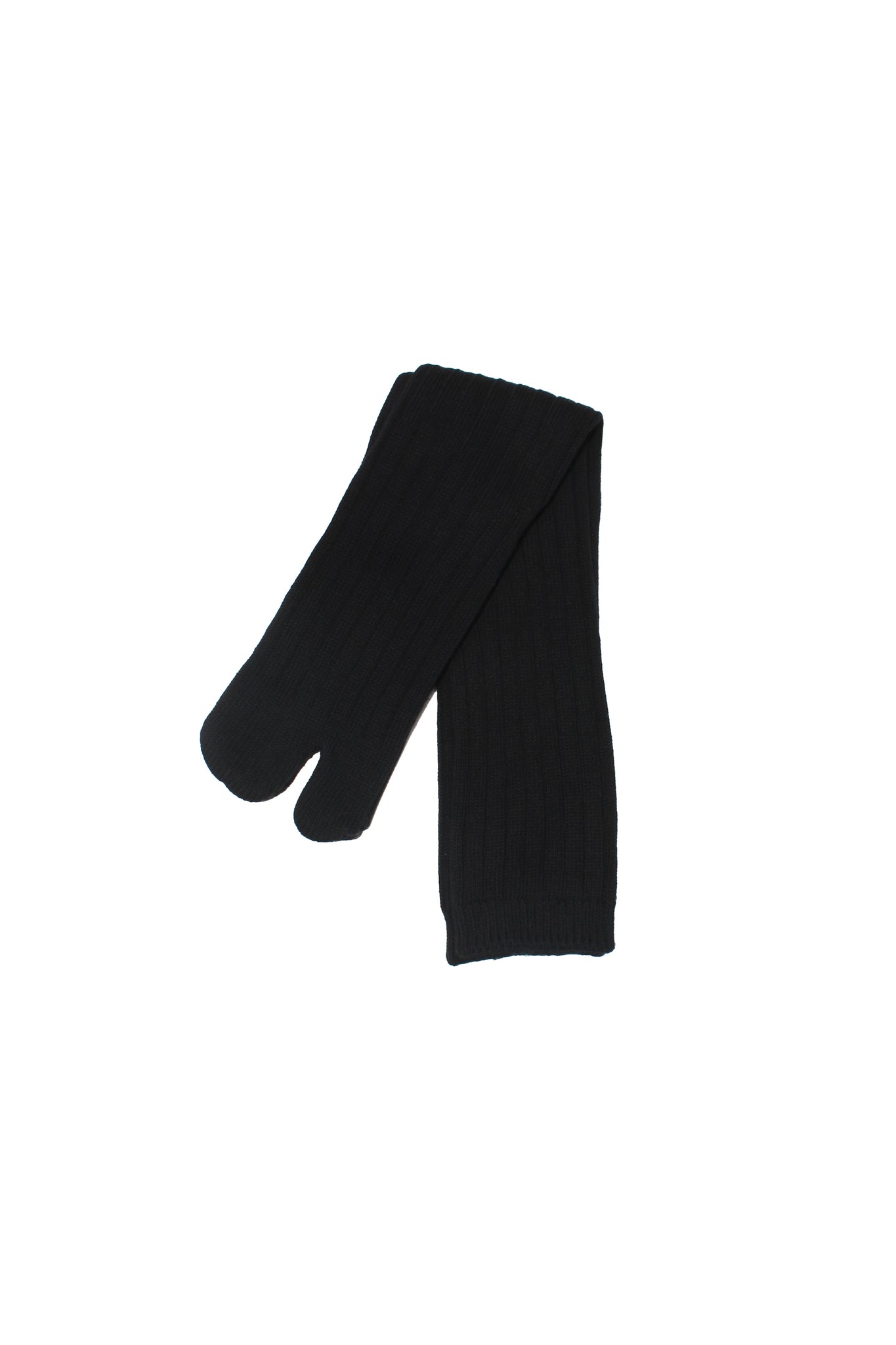 Tabi Ribbed knee socks in Black