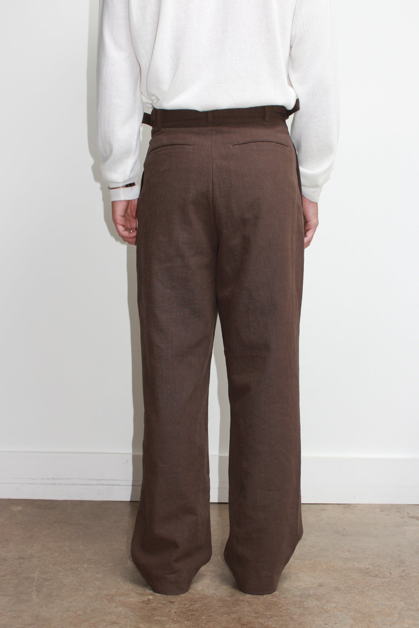 Bizo Linen Trouser in Brown
