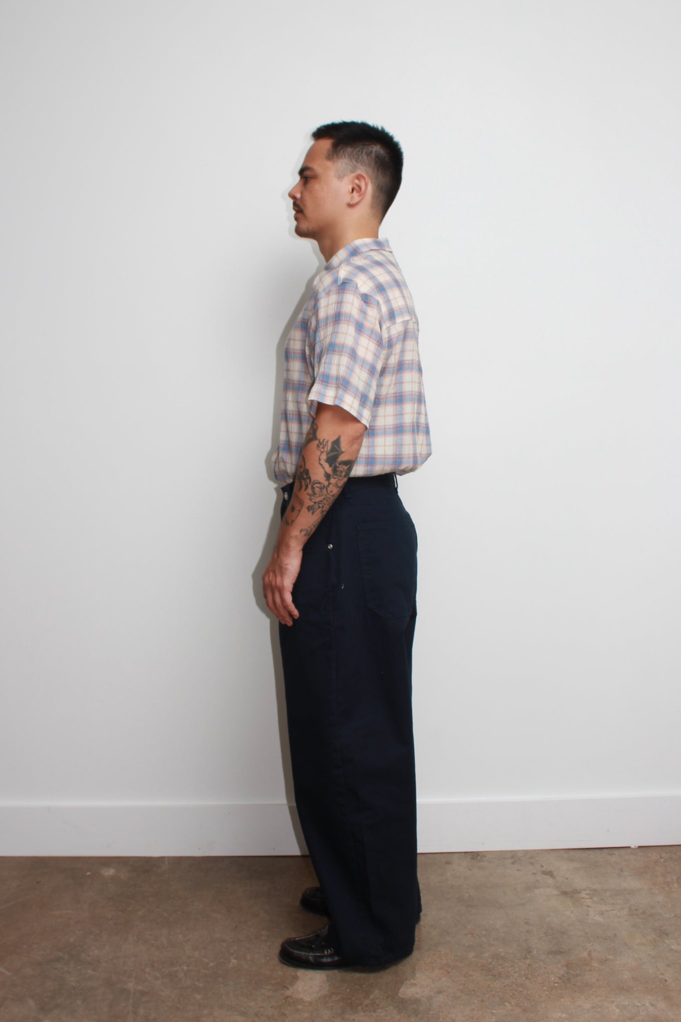 Mercury Checker Linen Shirts in Blue