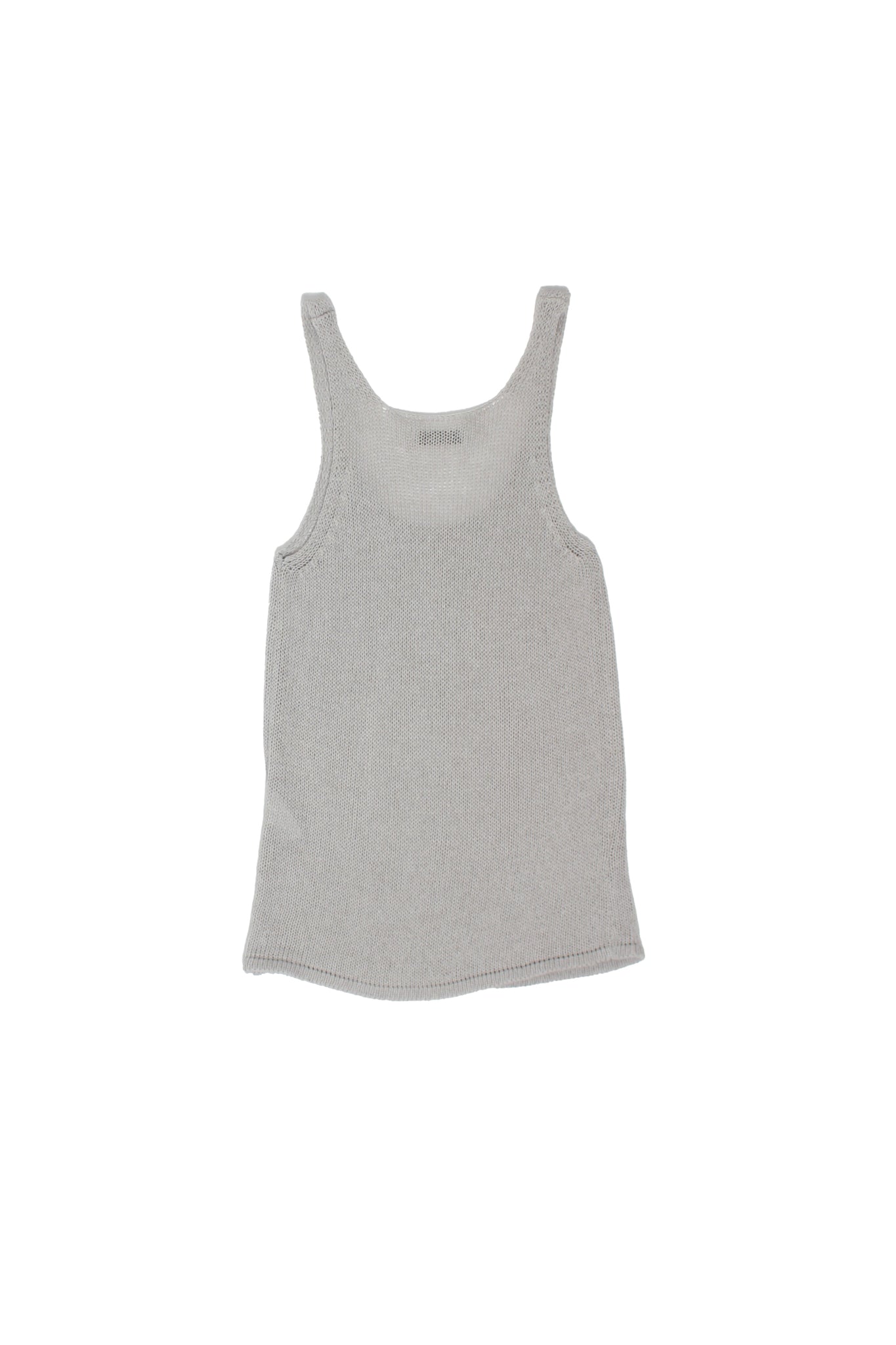 Brie Knit Tank Top w/ Scarf in Light Grey