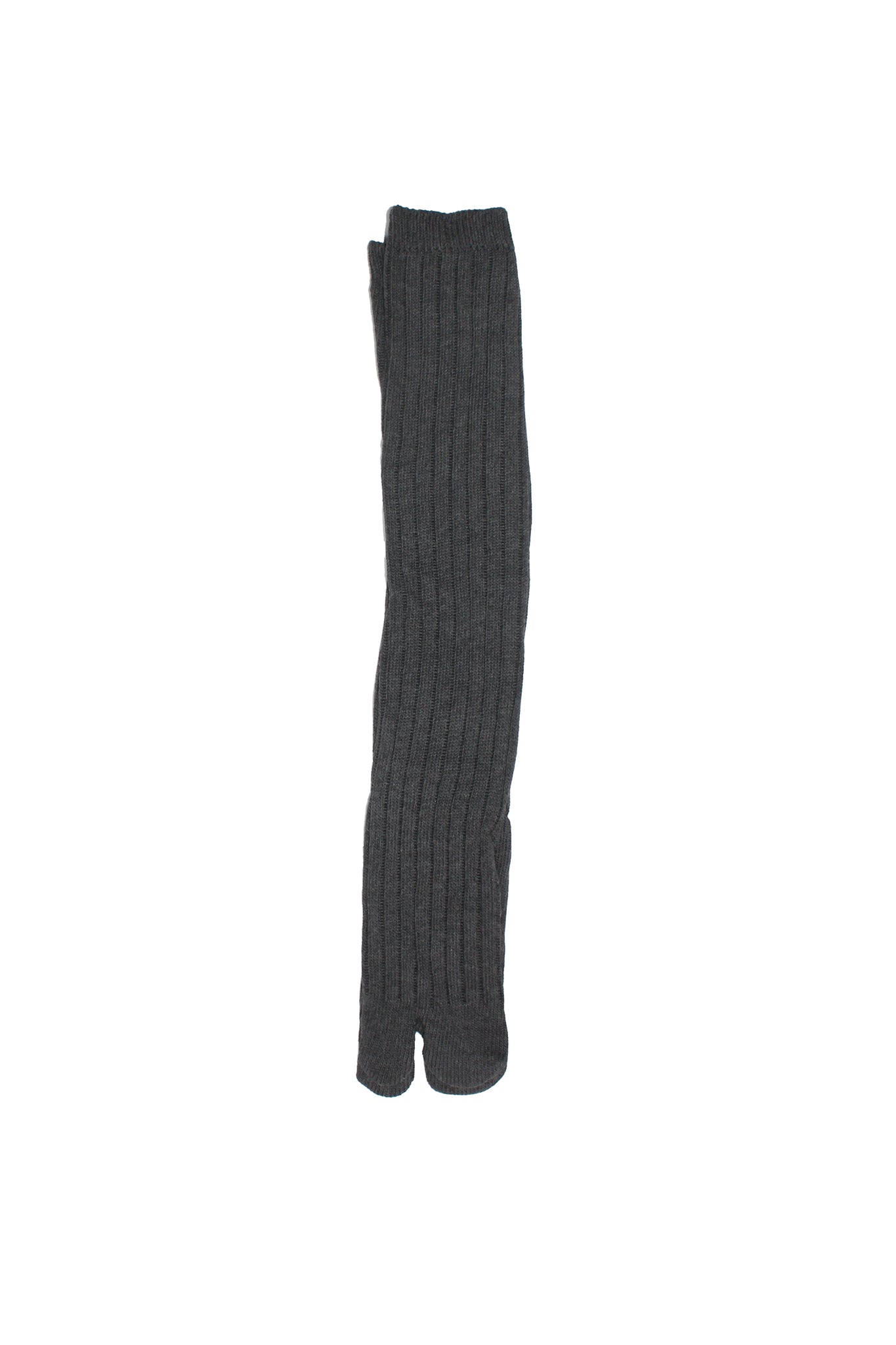 Tabi Ribbed knee socks in Charcoal