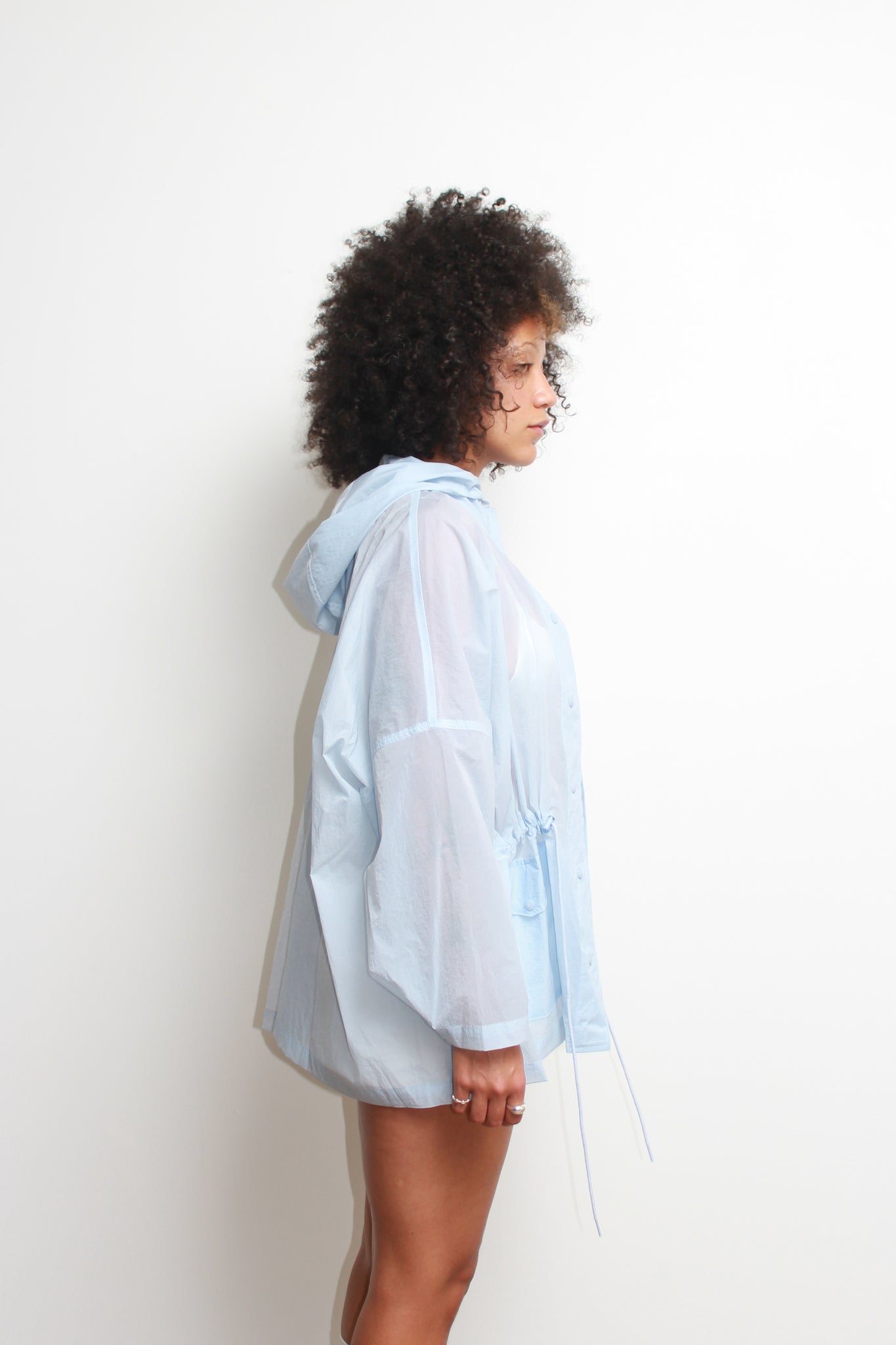 Summer Hood Jumper in Light Blue