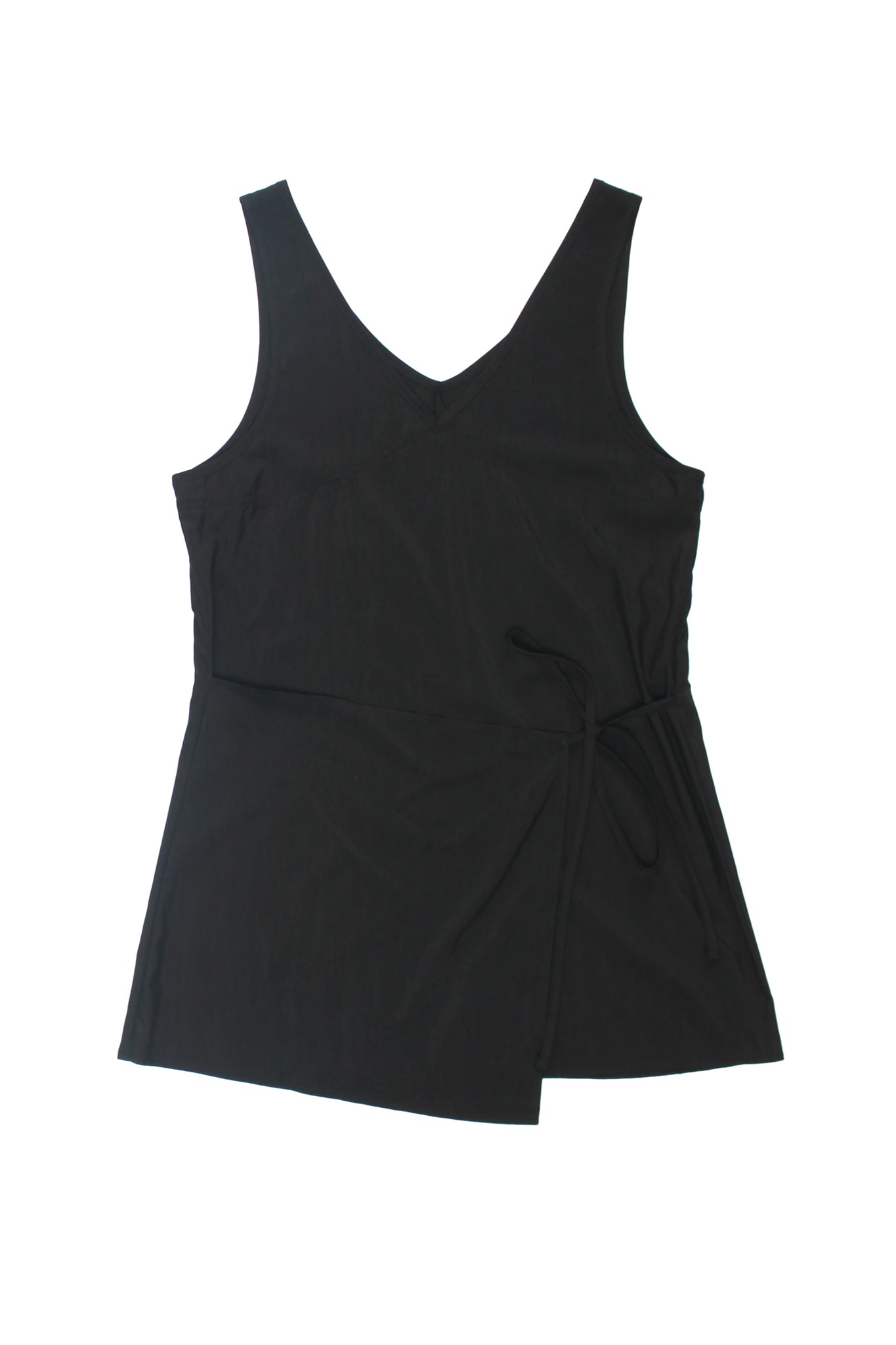 Unbound Wrap Mini Dress/Top in Black