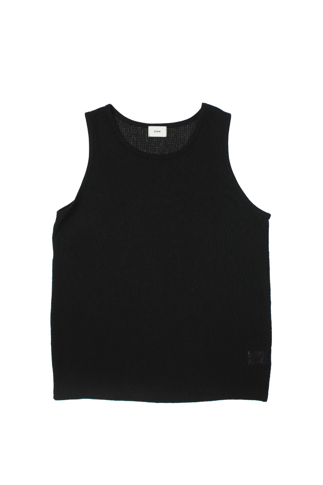 Mao Sleeveless Knit Top in Black