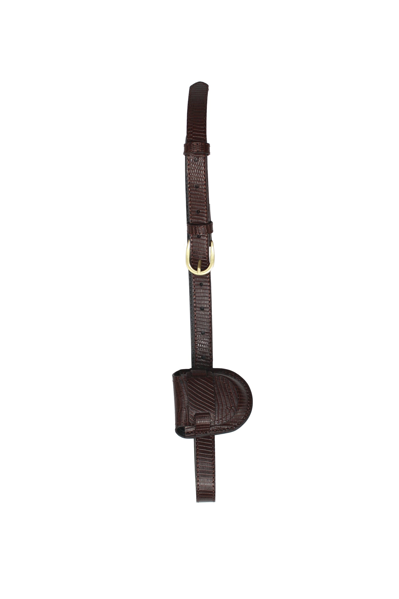 Leather Pouch Belt in Brown