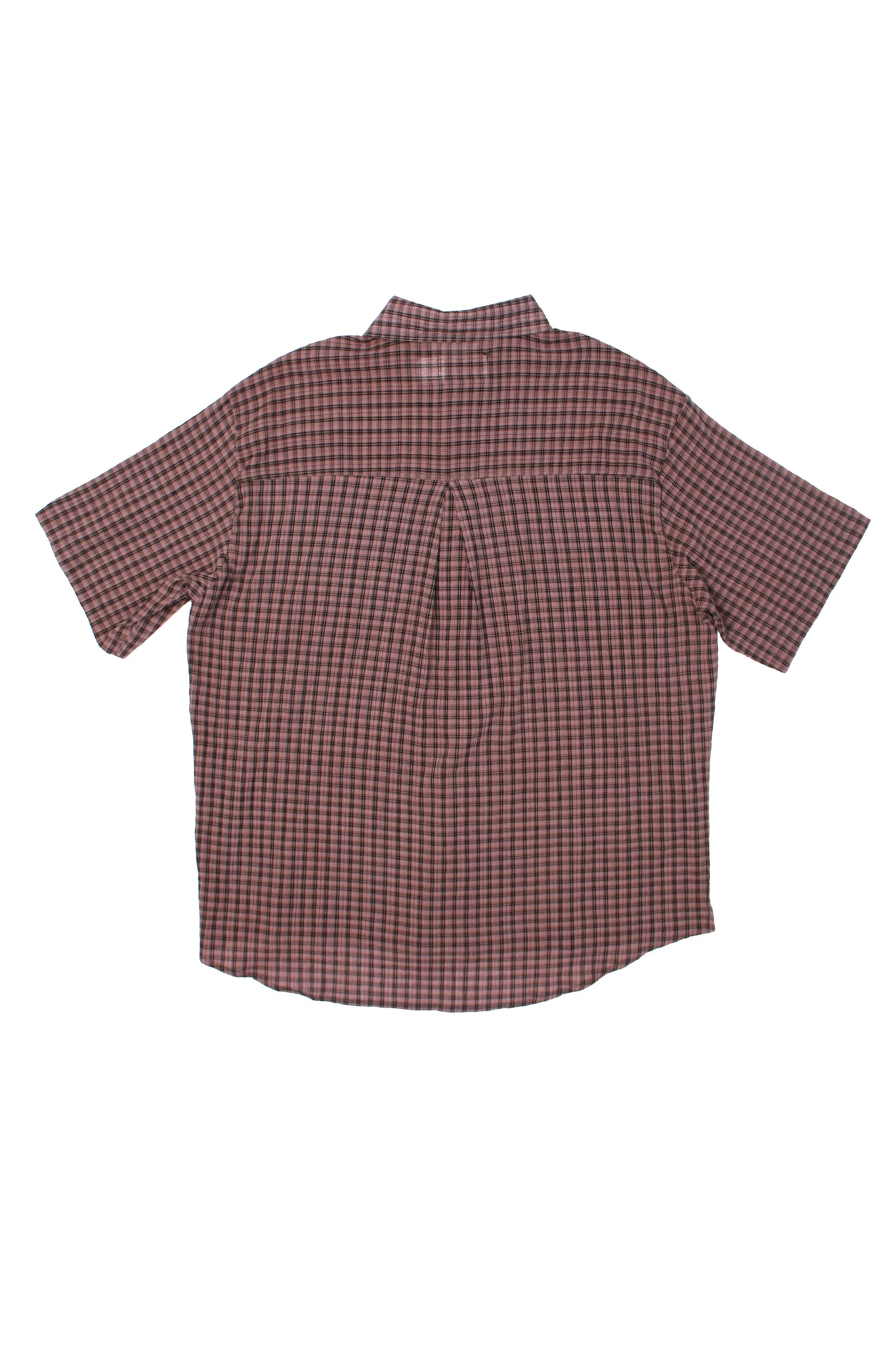 Plaid Cotton Shirt in Ash Pink